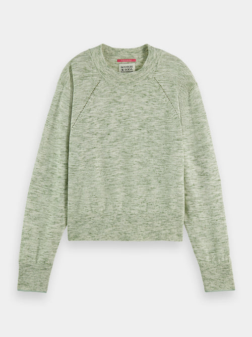 Pointelle detail crewneck pullover - Scotch & Soda AU