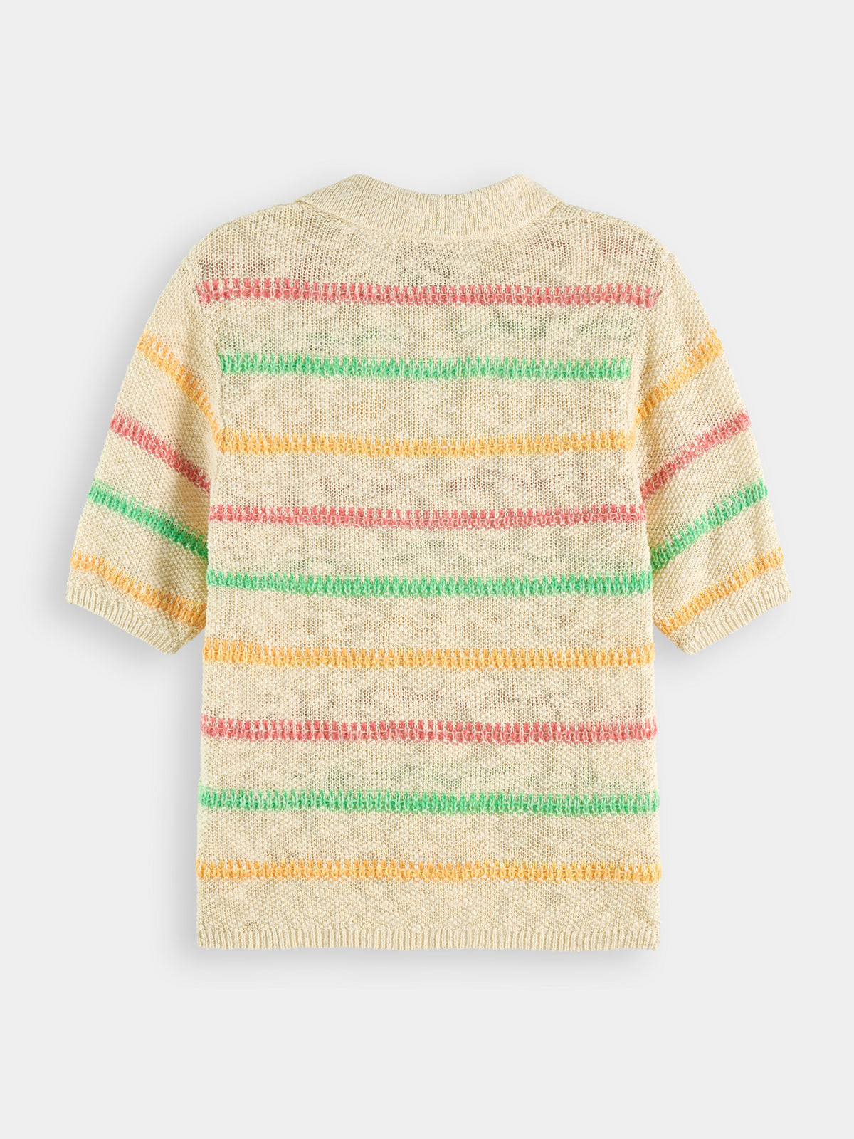 Stripe collared knitted pullover - Scotch & Soda AU