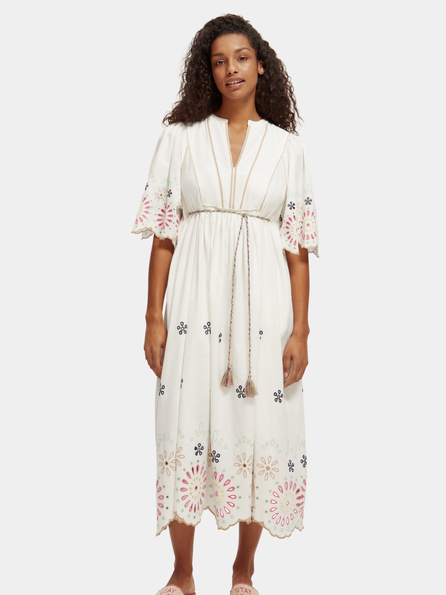 Broderie maxi outlet dress