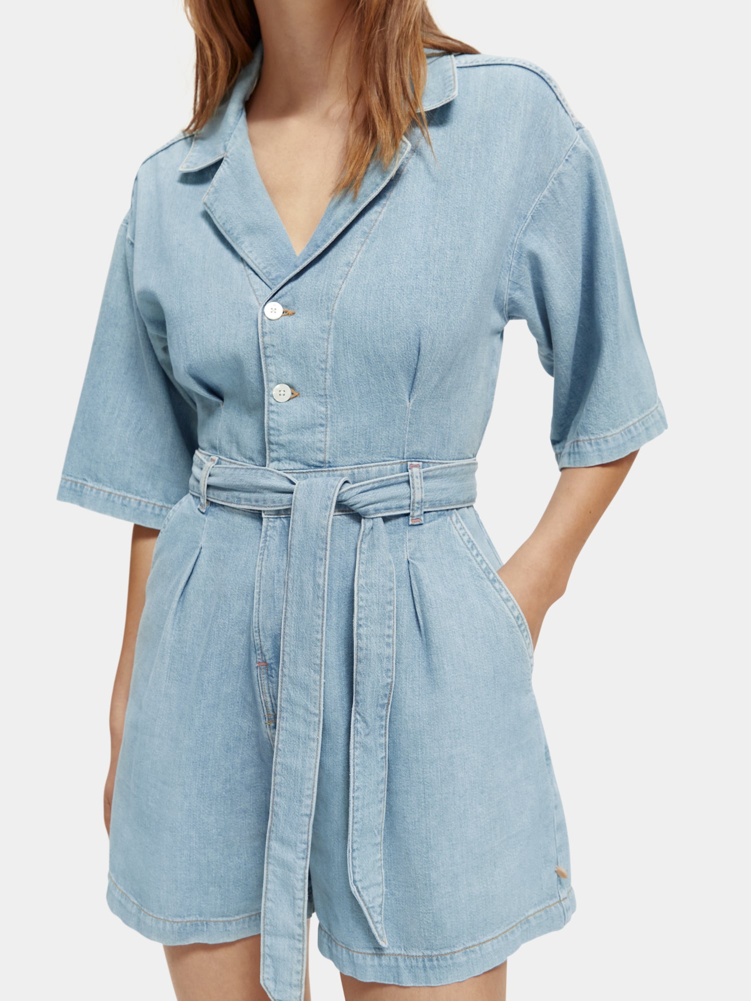 Worked out denim jumpsuit - Scotch & Soda AU