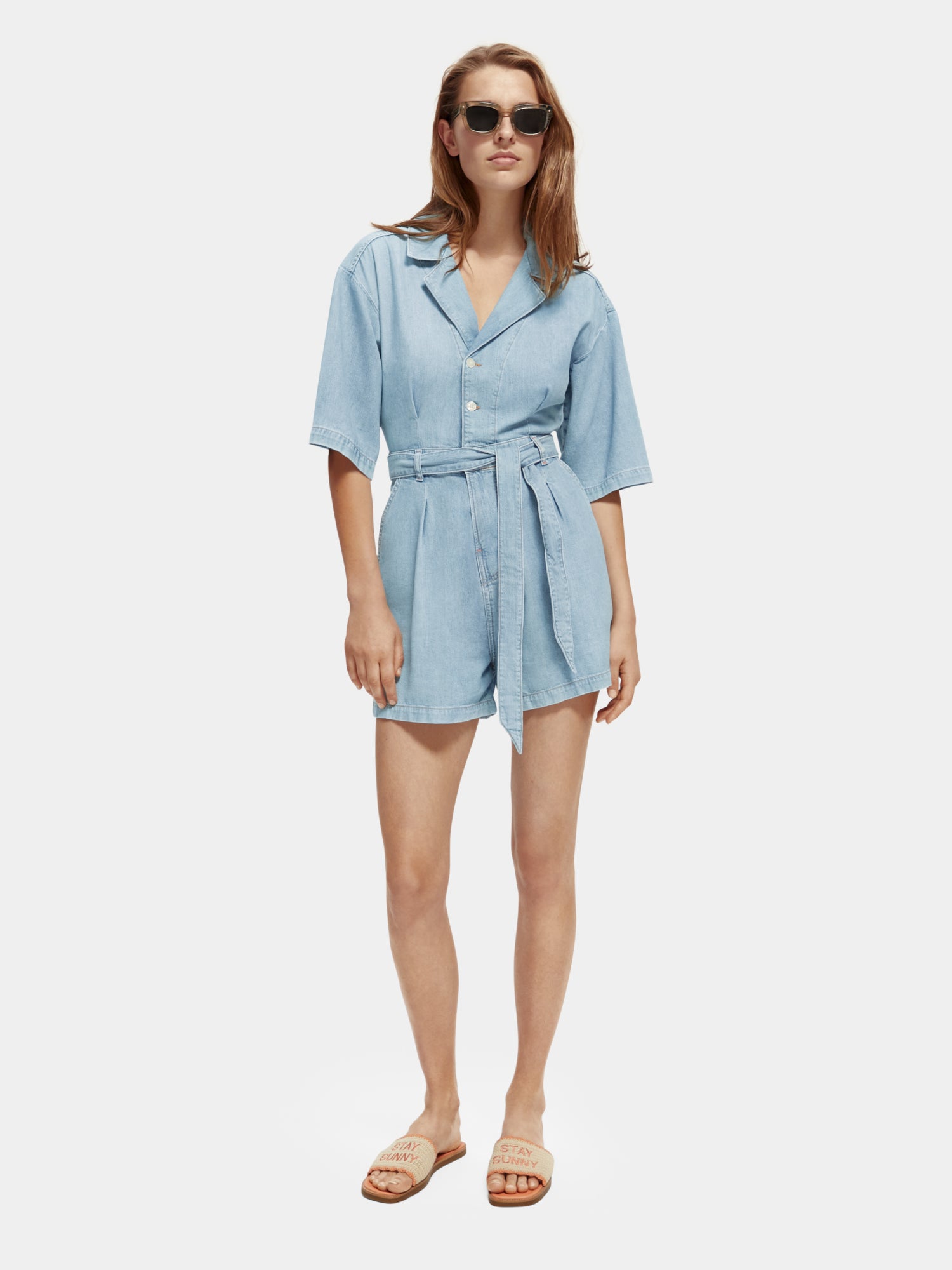 Worked out denim jumpsuit - Scotch & Soda AU
