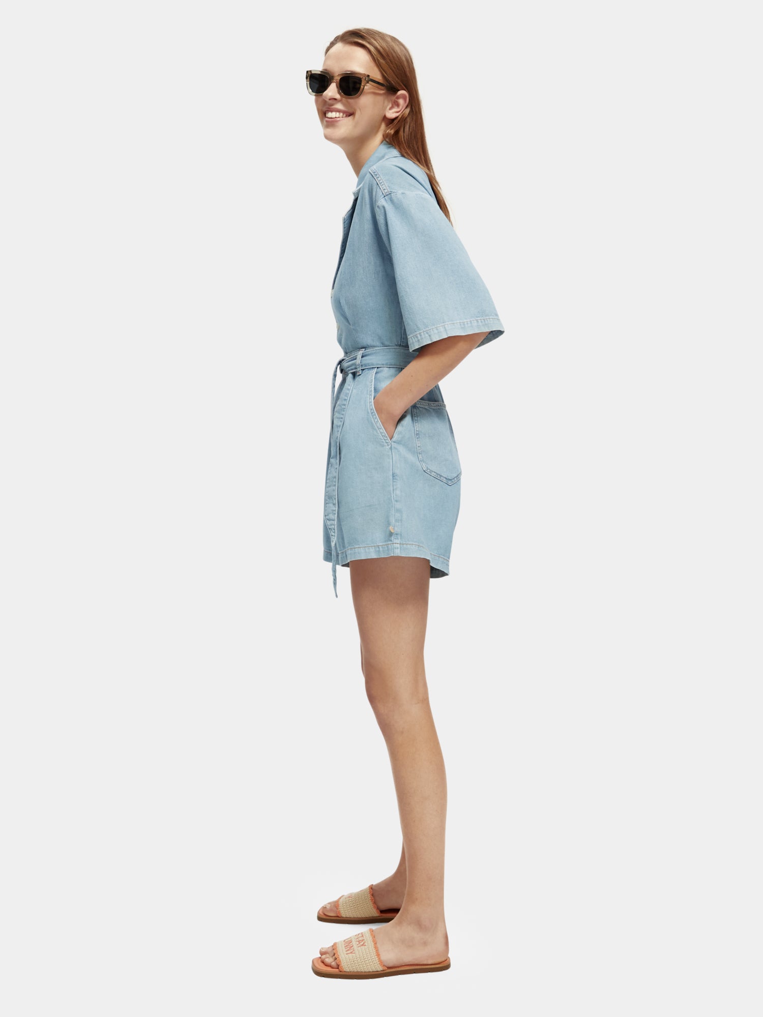Worked out denim jumpsuit - Scotch & Soda AU