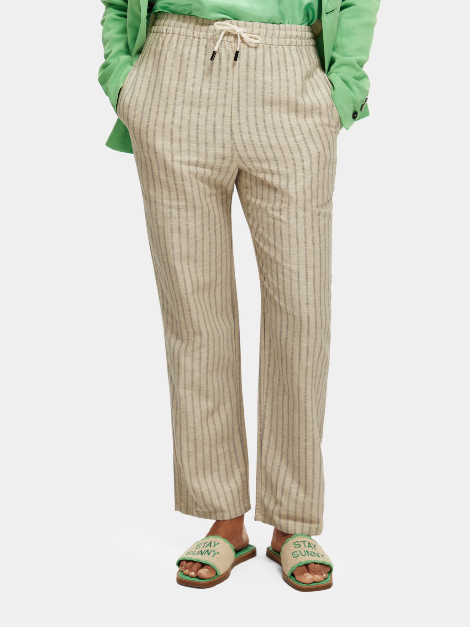 Aubrey high-rise linen blend pants – Scotch & Soda AU