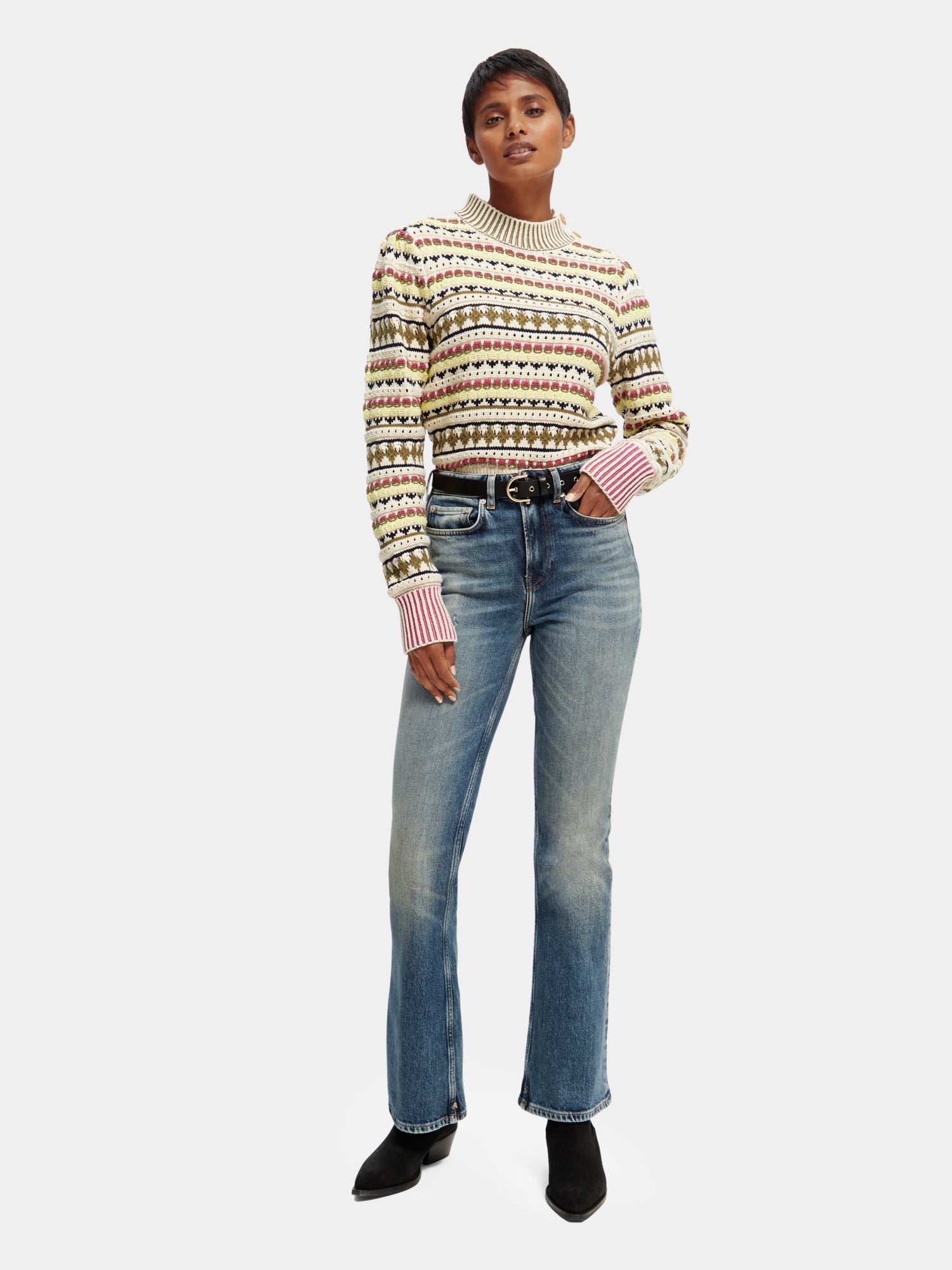 The Charm high-rise classic flared jeans - Scotch & Soda AU