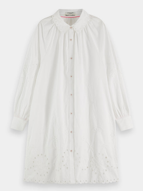 Broderie anglaise shirt dress - Scotch & Soda AU
