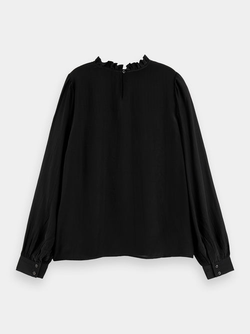 Long-sleeved pintuck blouse - Scotch & Soda AU