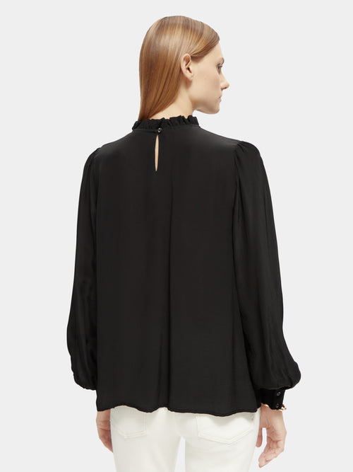 Long-sleeved pintuck blouse - Scotch & Soda AU