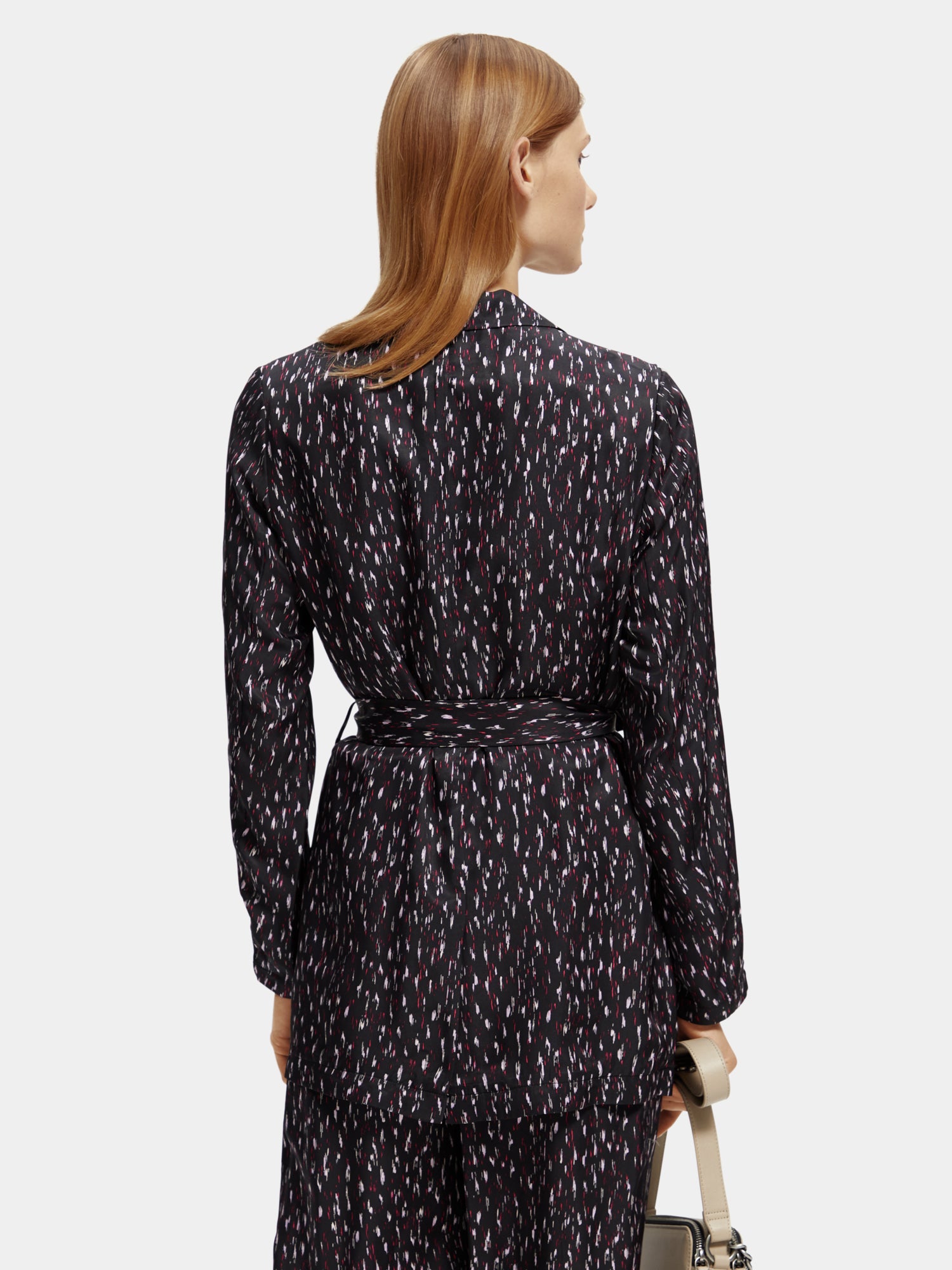 Lightweight printed belted blazer - Scotch & Soda AU