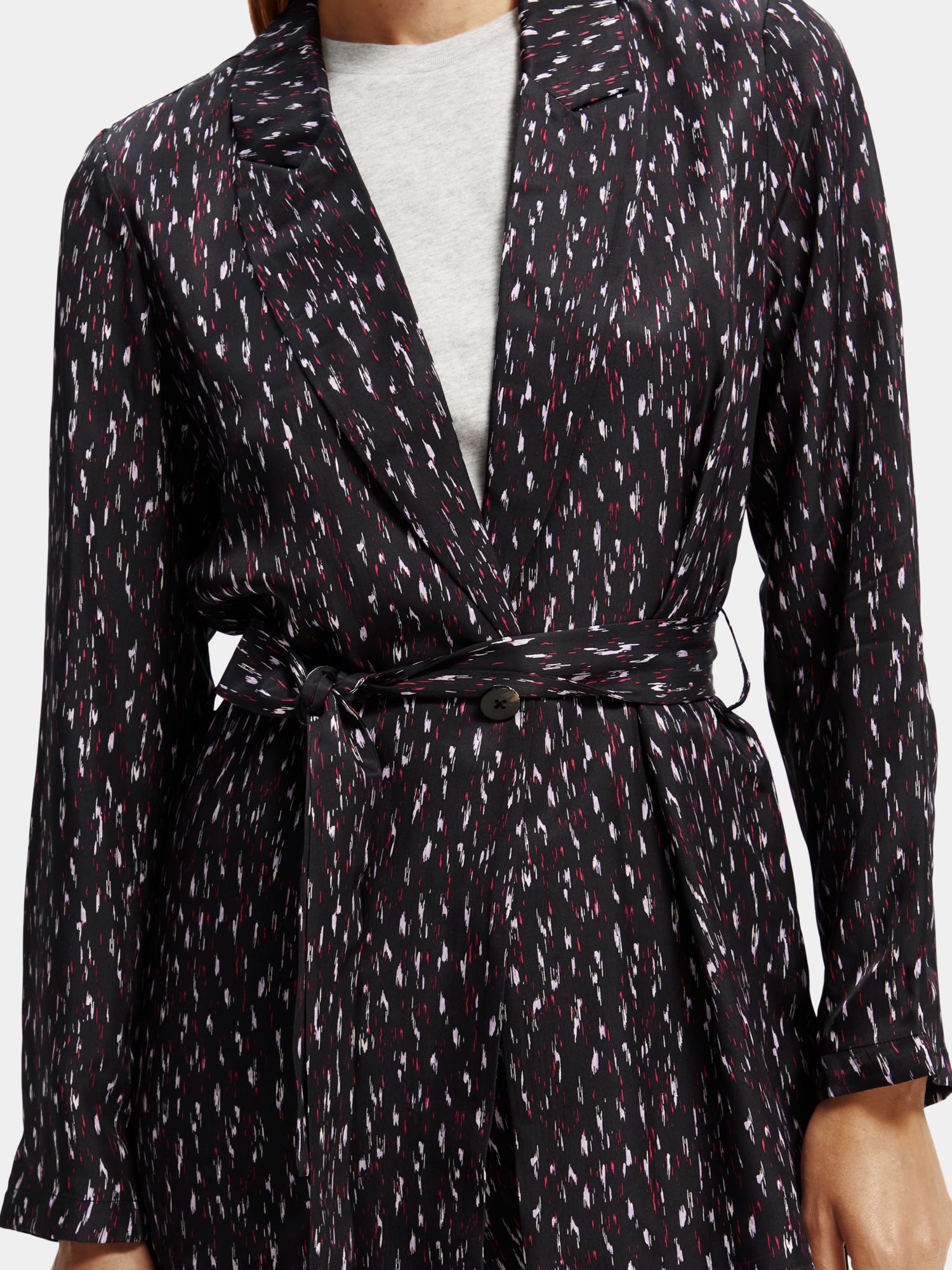 Lightweight printed belted blazer - Scotch & Soda AU