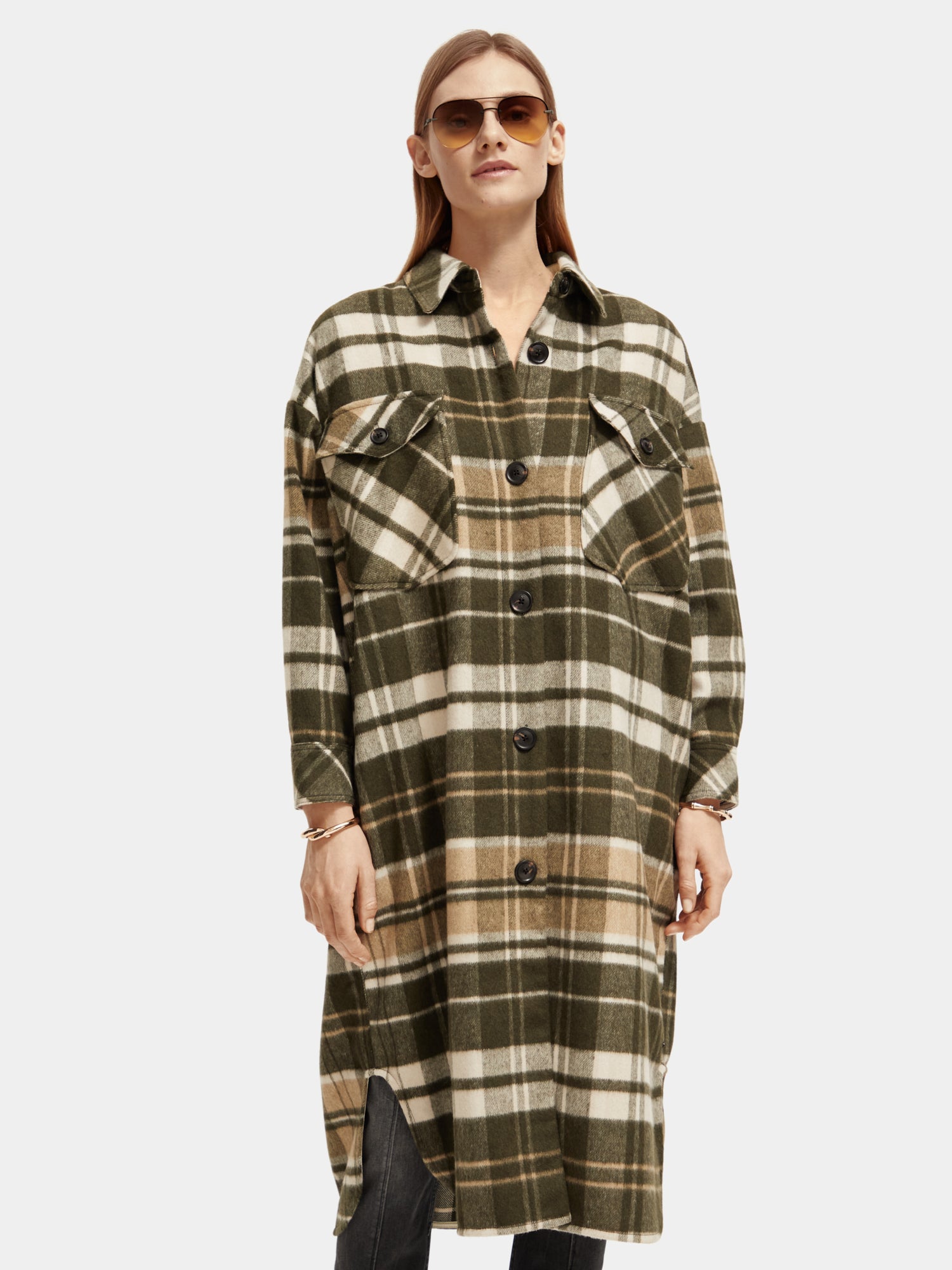 Checked wool-blend jacket - Scotch & Soda AU