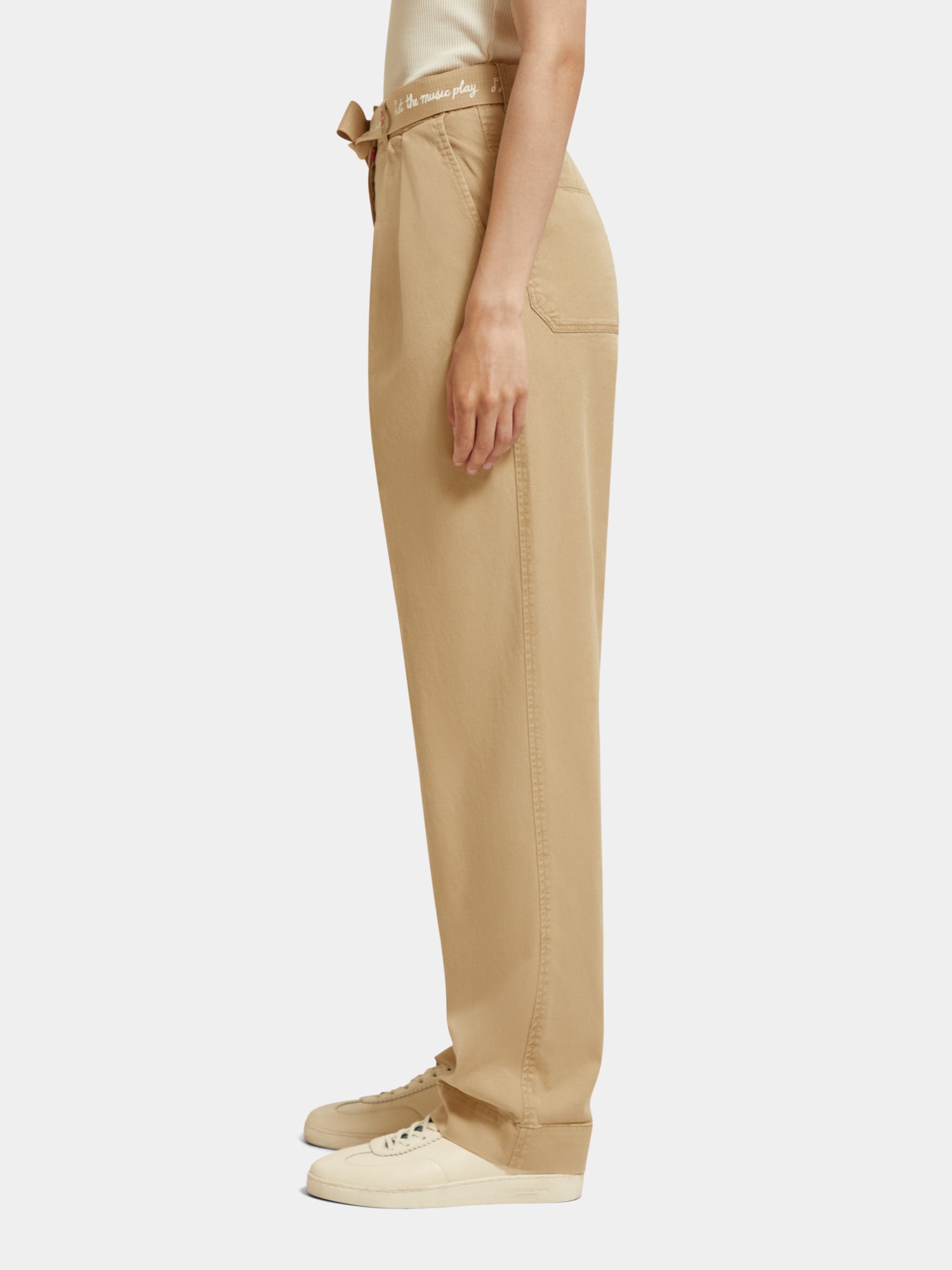 Faye high-rise tapered paper bag pants - Scotch & Soda AU
