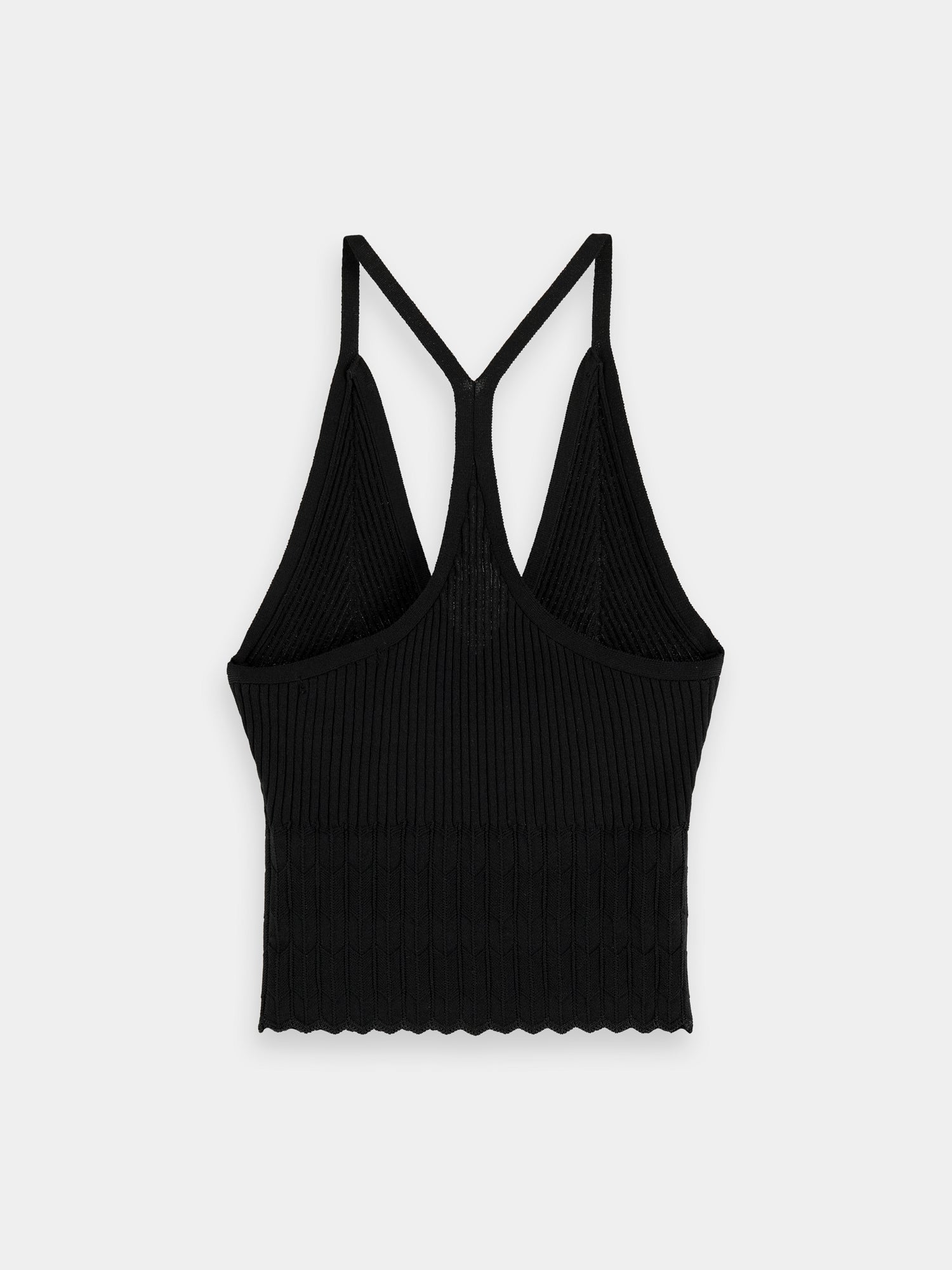 V-neck pointelle tank top - Scotch & Soda AU