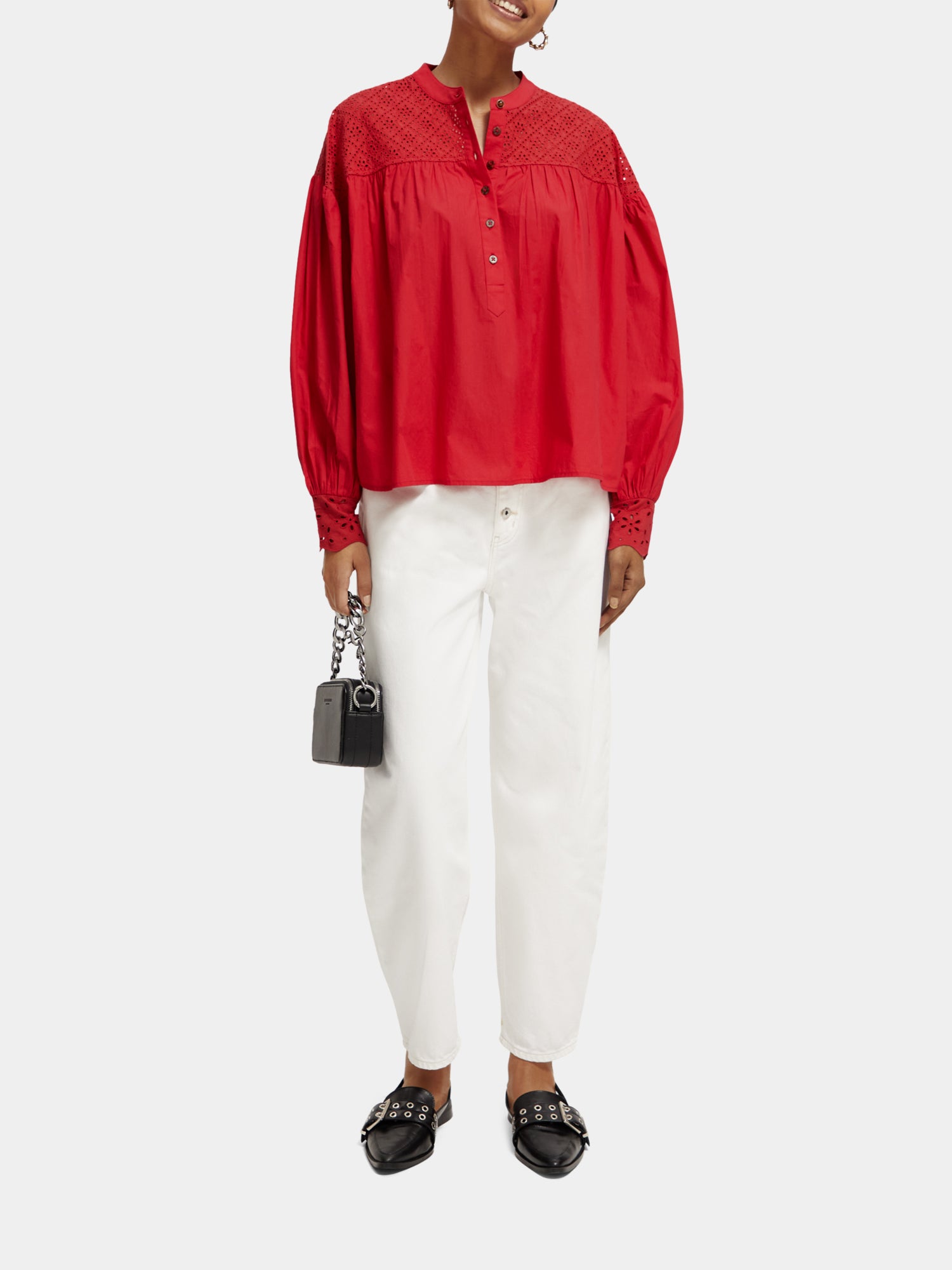 Broderie anglaise blouse - Scotch & Soda AU