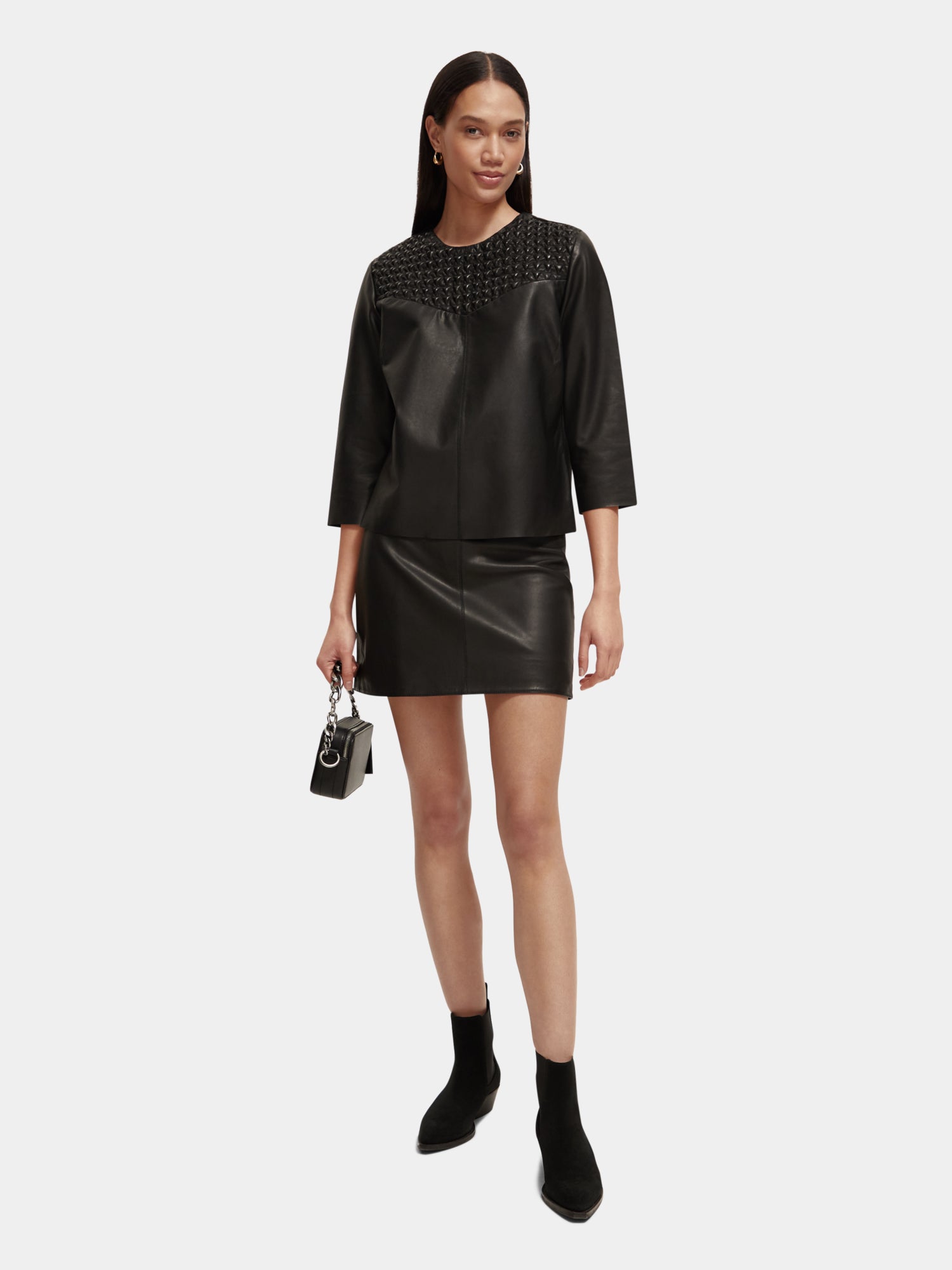 Leather t-shirt - Scotch & Soda AU