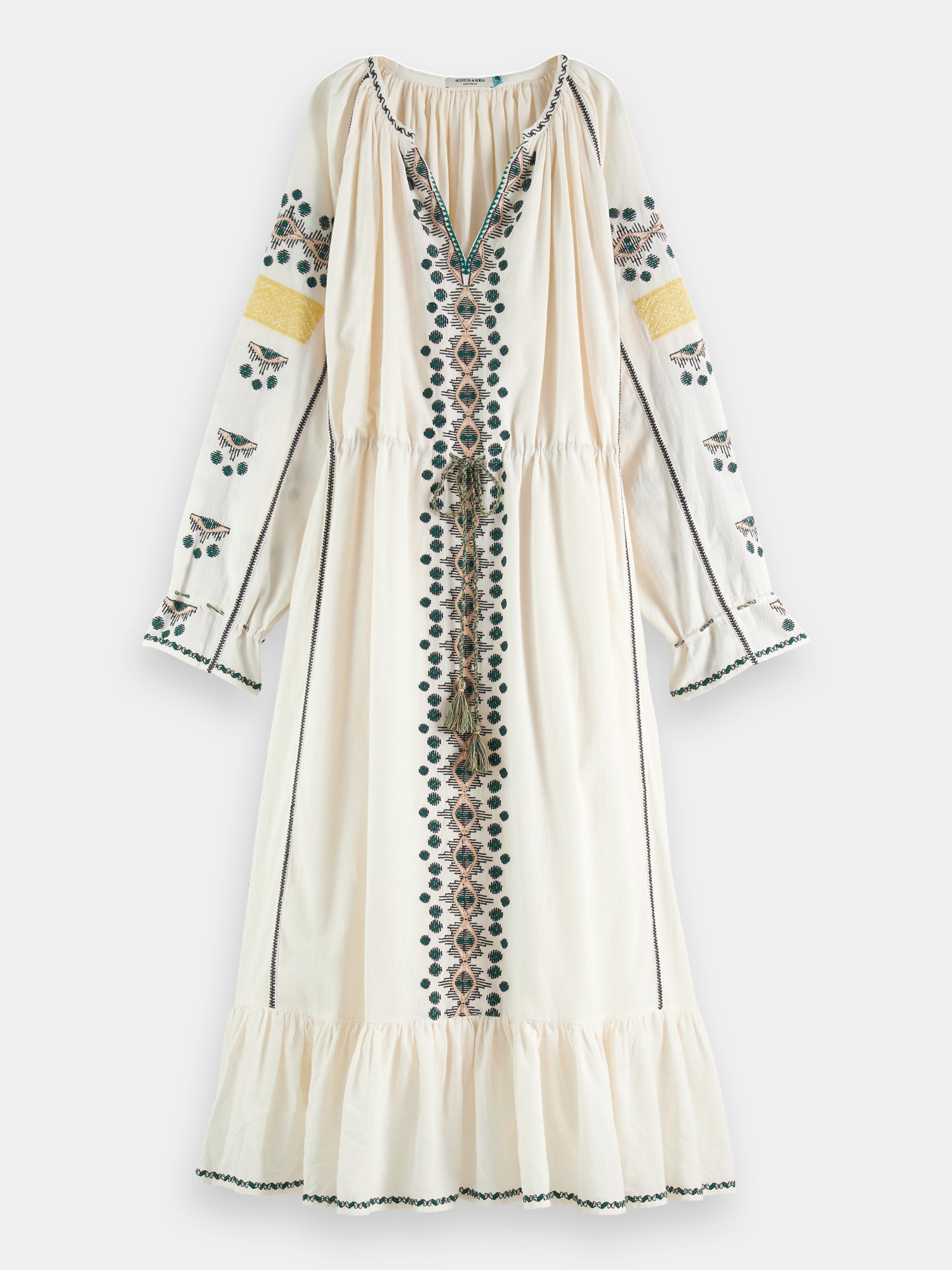 Embroidered v-neck maxi dress - Scotch & Soda AU