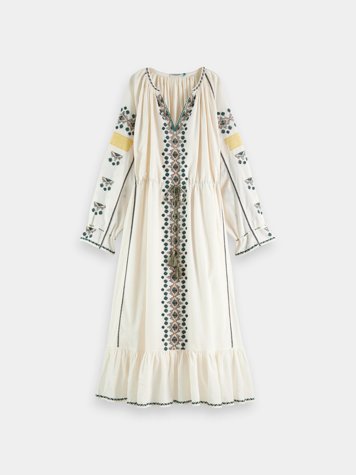 Embroidered v-neck maxi dress - Scotch & Soda AU