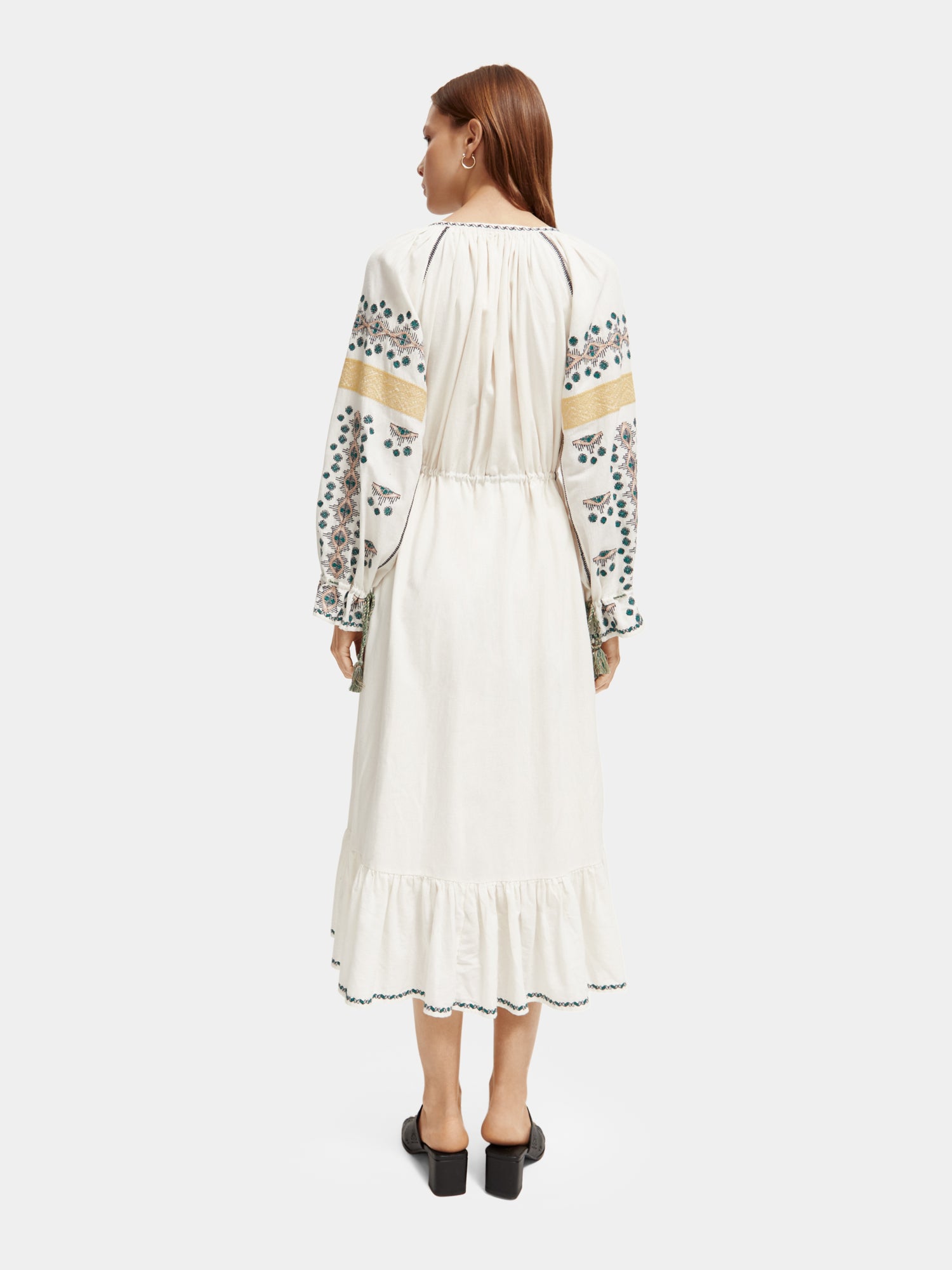 Embroidered v-neck maxi dress - Scotch & Soda AU