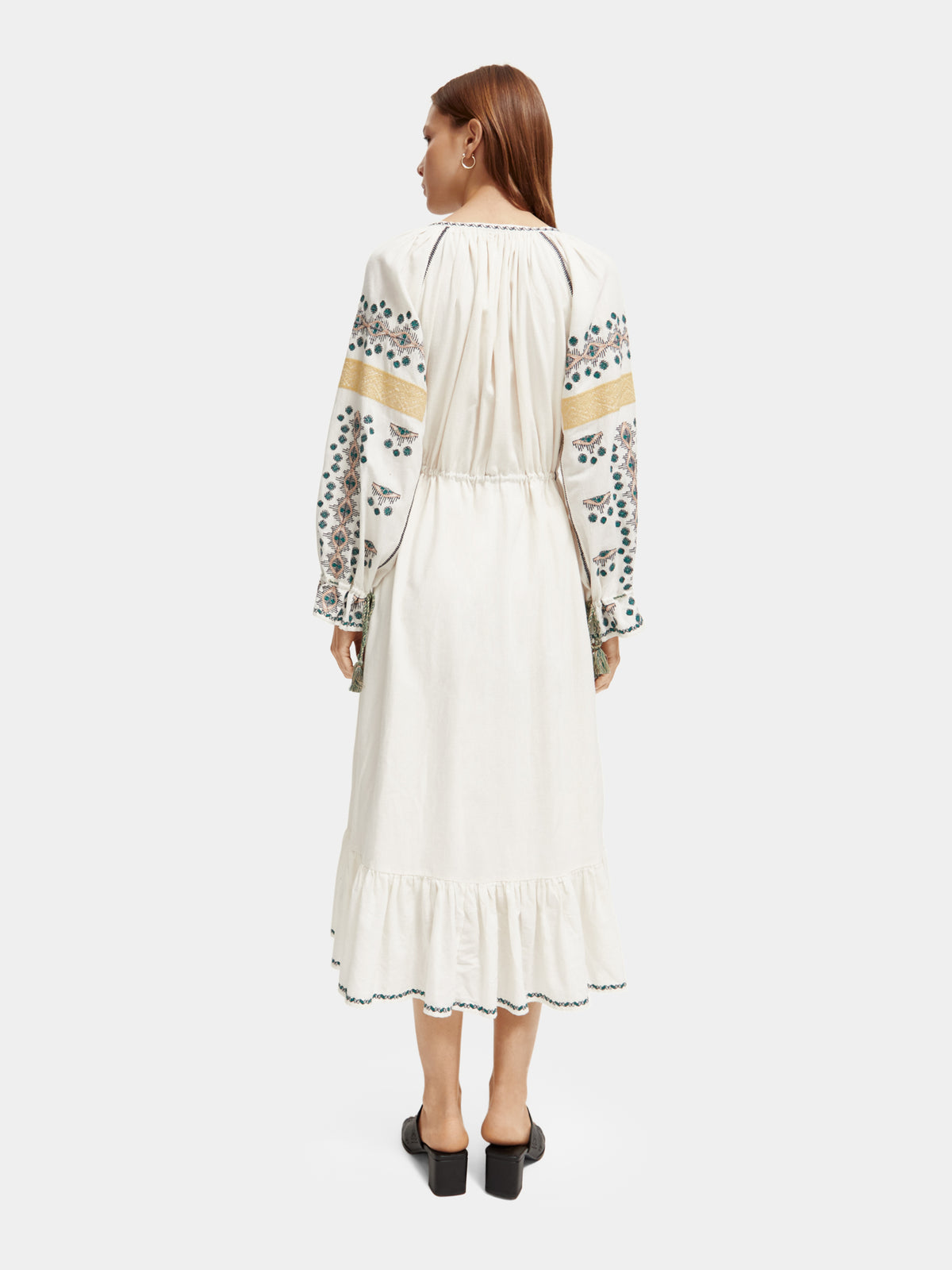 Embroidered v-neck maxi dress - Scotch & Soda AU