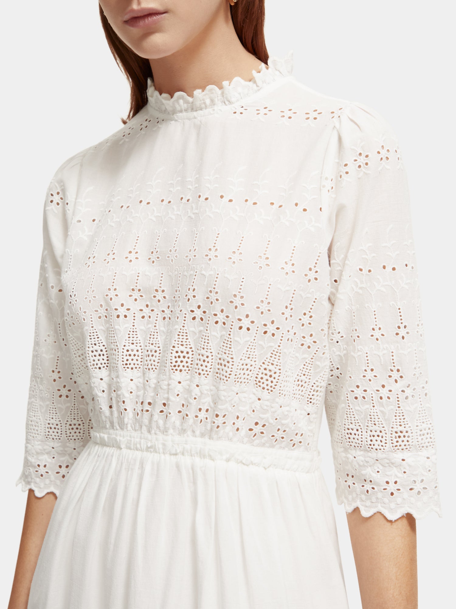 Broderie anglaise midi dress - Scotch & Soda AU