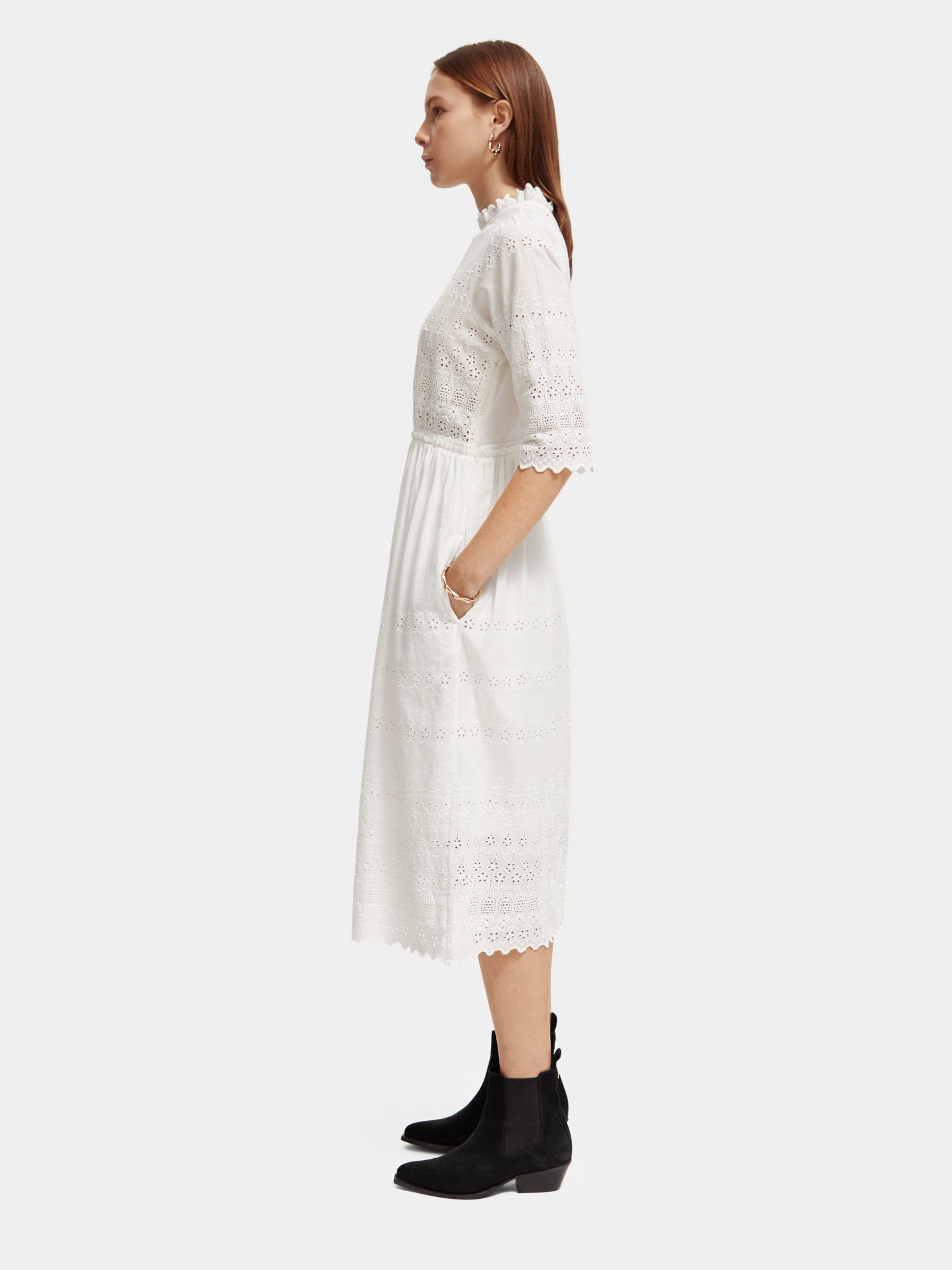 Broderie anglaise midi dress - Scotch & Soda AU