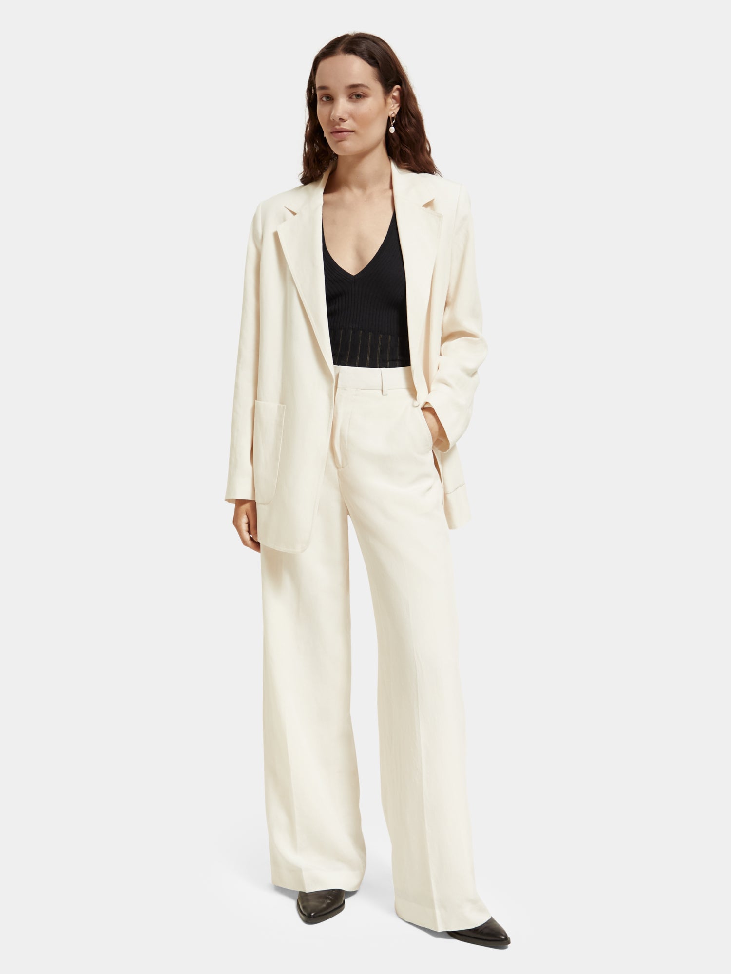 Hana high-rise wide-leg pants - Scotch & Soda AU
