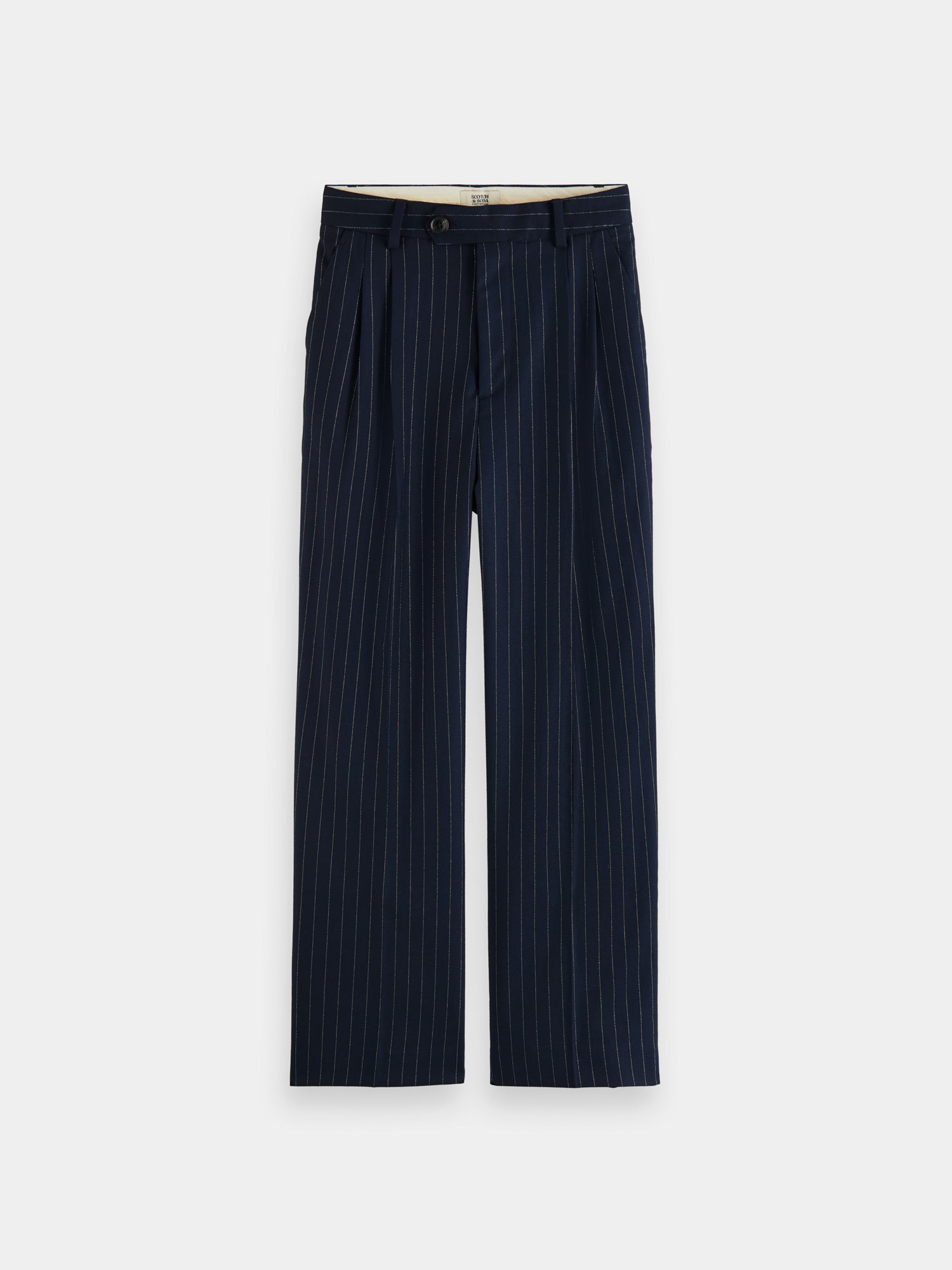Loose tapered pinstripe pants