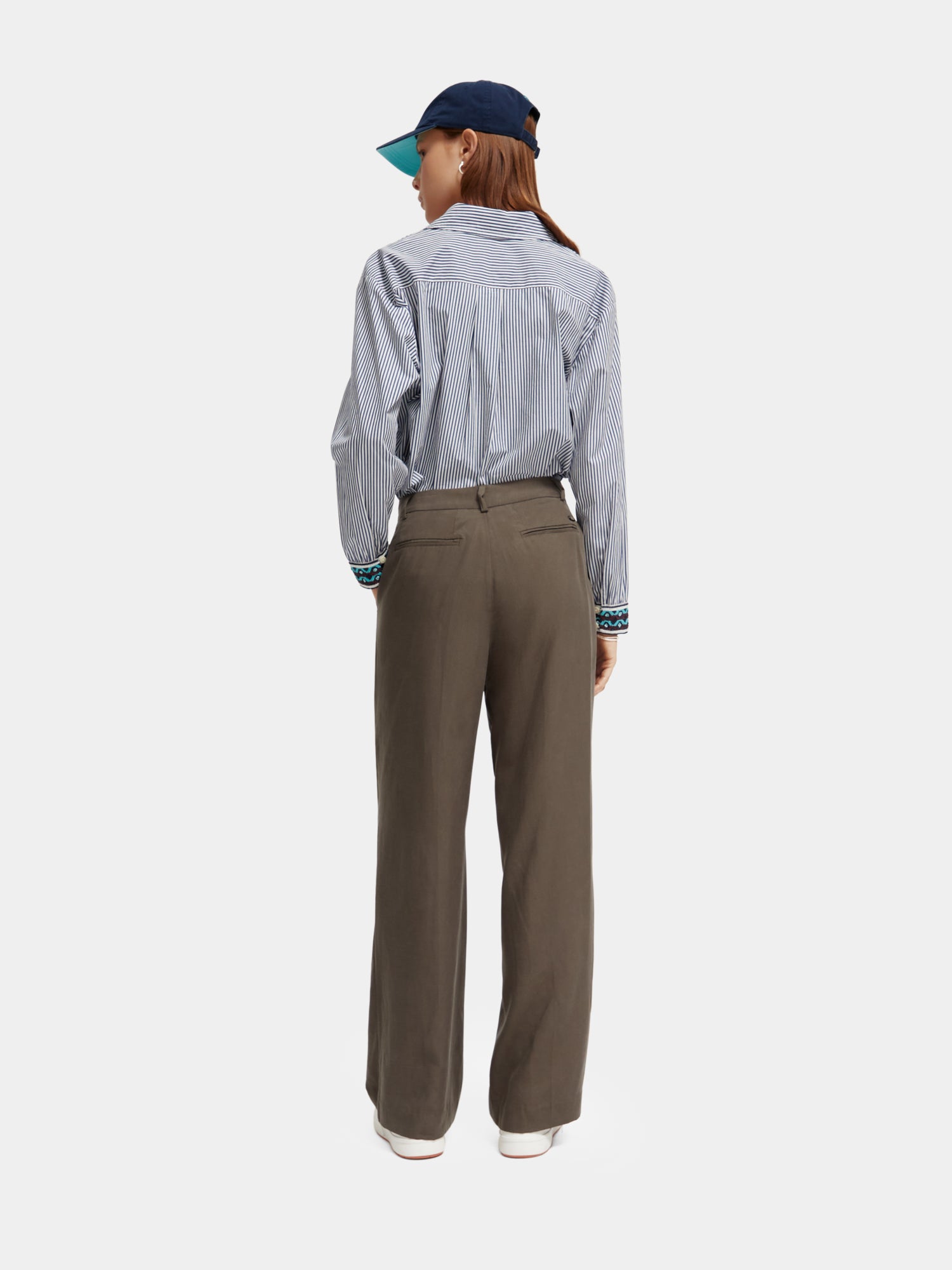 Pleated mid-rise wide-leg pants - Scotch & Soda AU