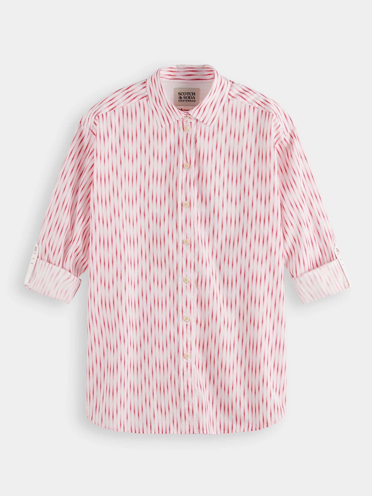 Oversized shirt with roll up sleeve - Scotch & Soda AU