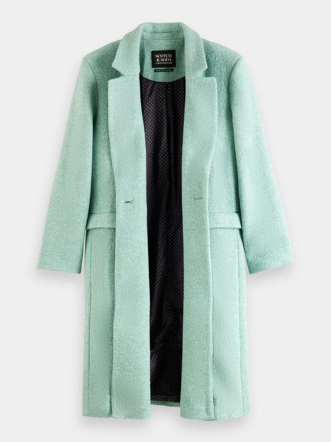 Single-breasted boucle coat - Scotch & Soda AU