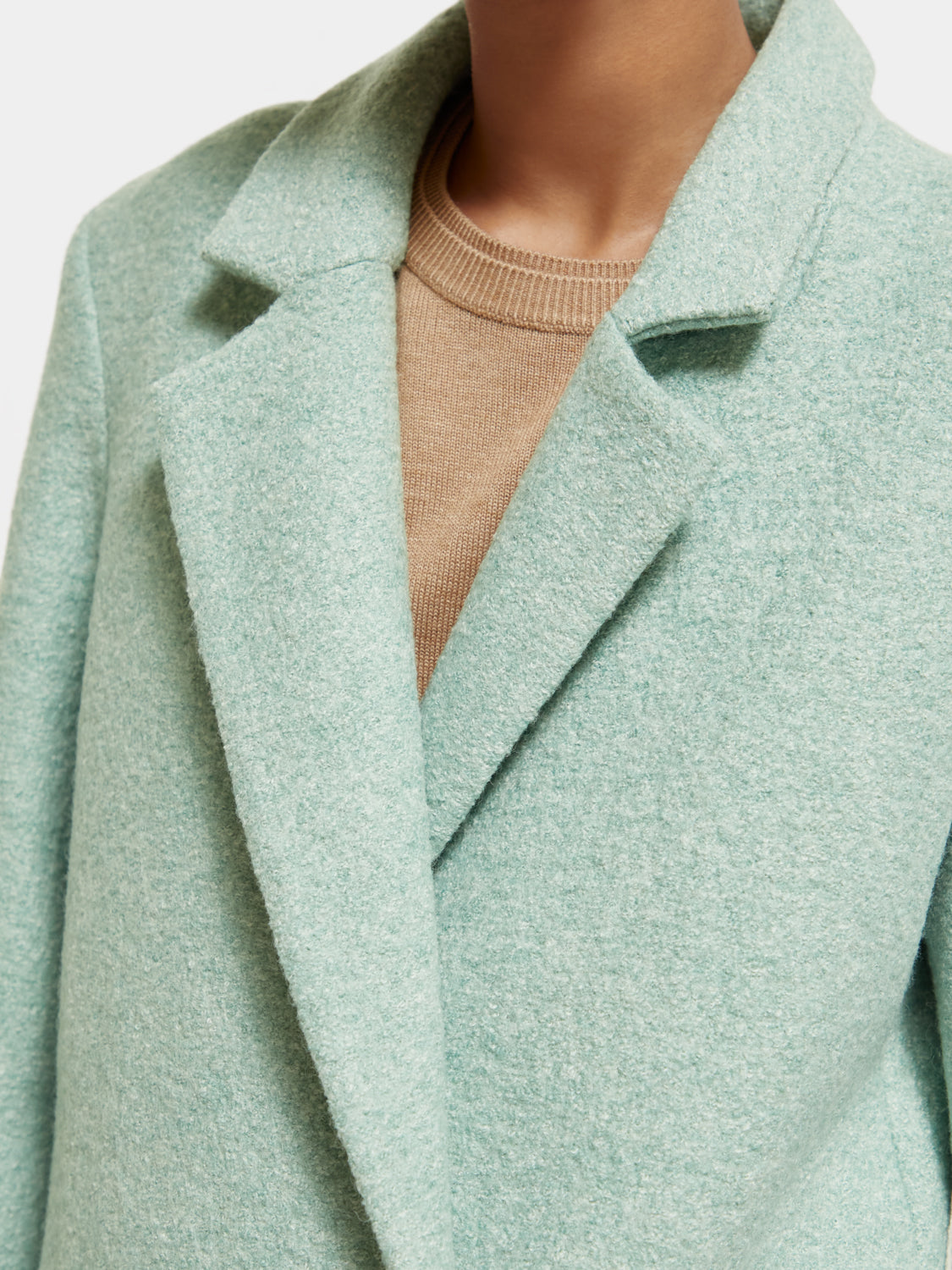 Single-breasted boucle coat - Scotch & Soda AU