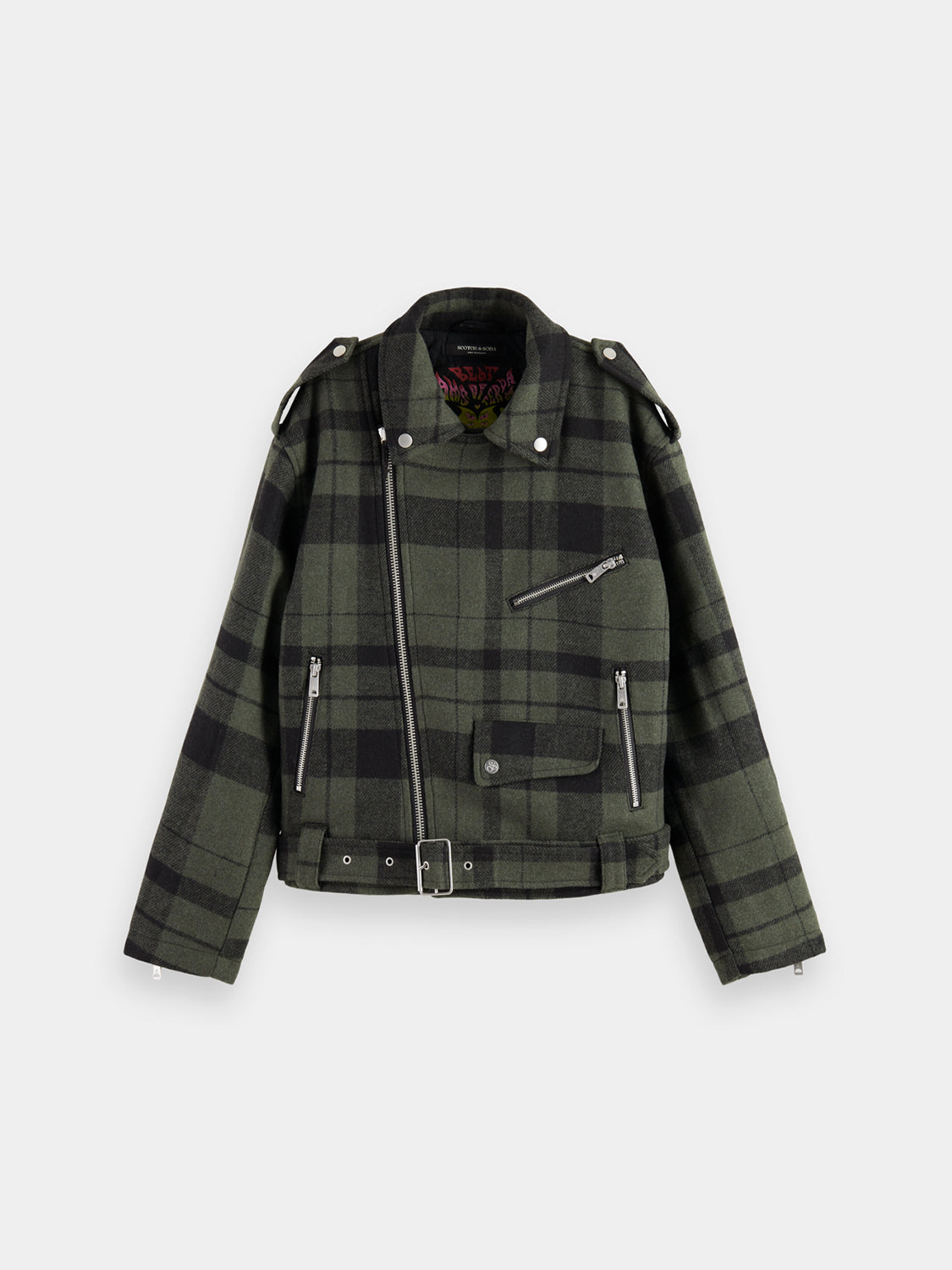 Check biker jacket - Scotch & Soda AU