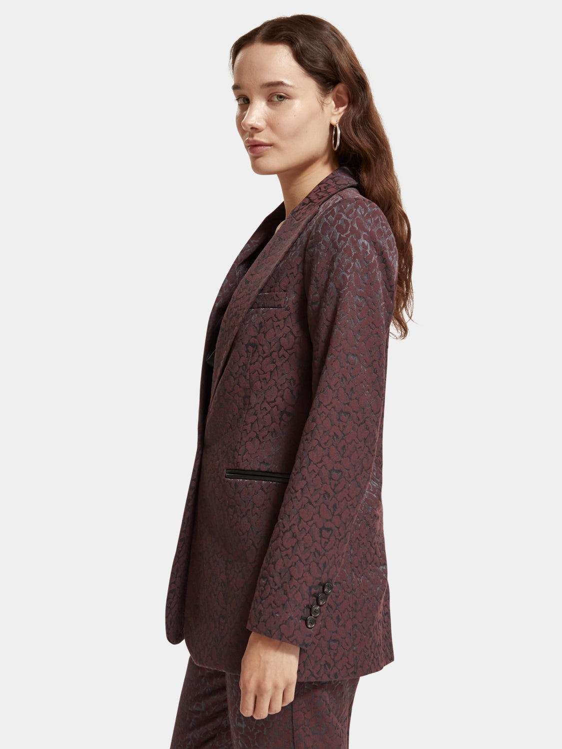 Leopard jacquard blazer - Scotch & Soda AU
