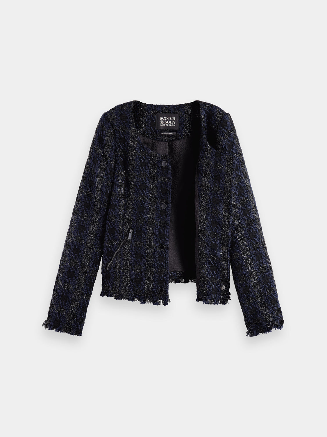 Lurex houndstooth blazer - Scotch & Soda AU