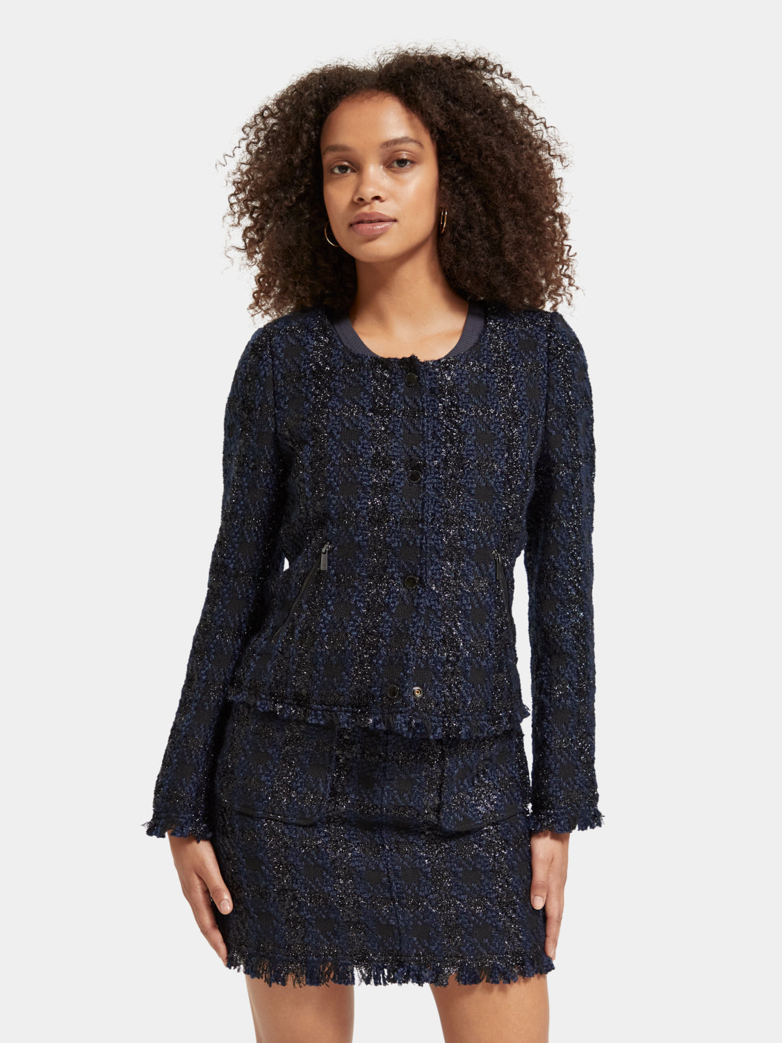 Lurex houndstooth blazer - Scotch & Soda AU