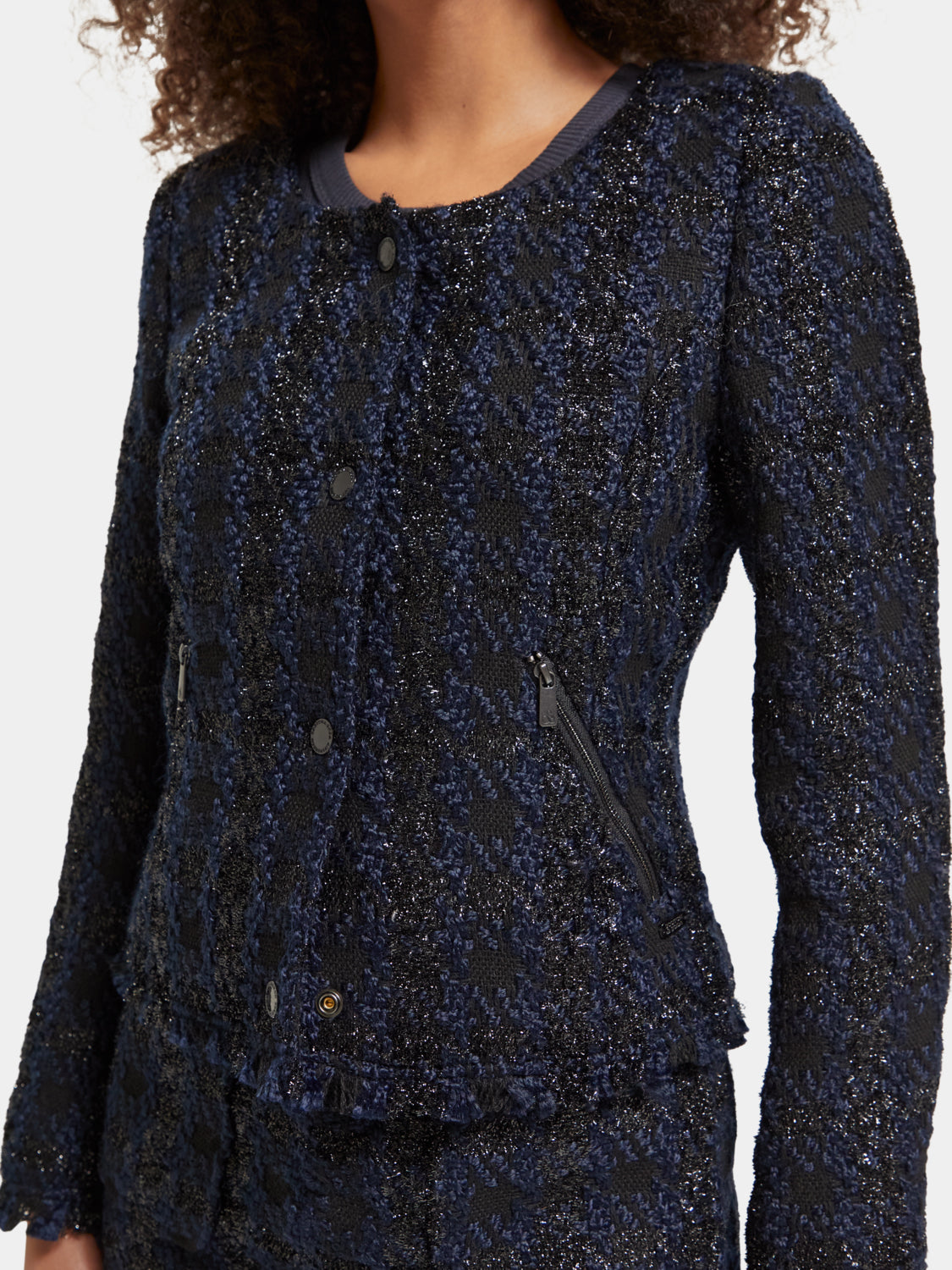 Lurex houndstooth blazer - Scotch & Soda AU