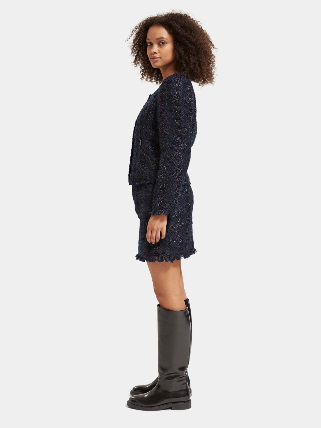 Lurex houndstooth blazer - Scotch & Soda AU