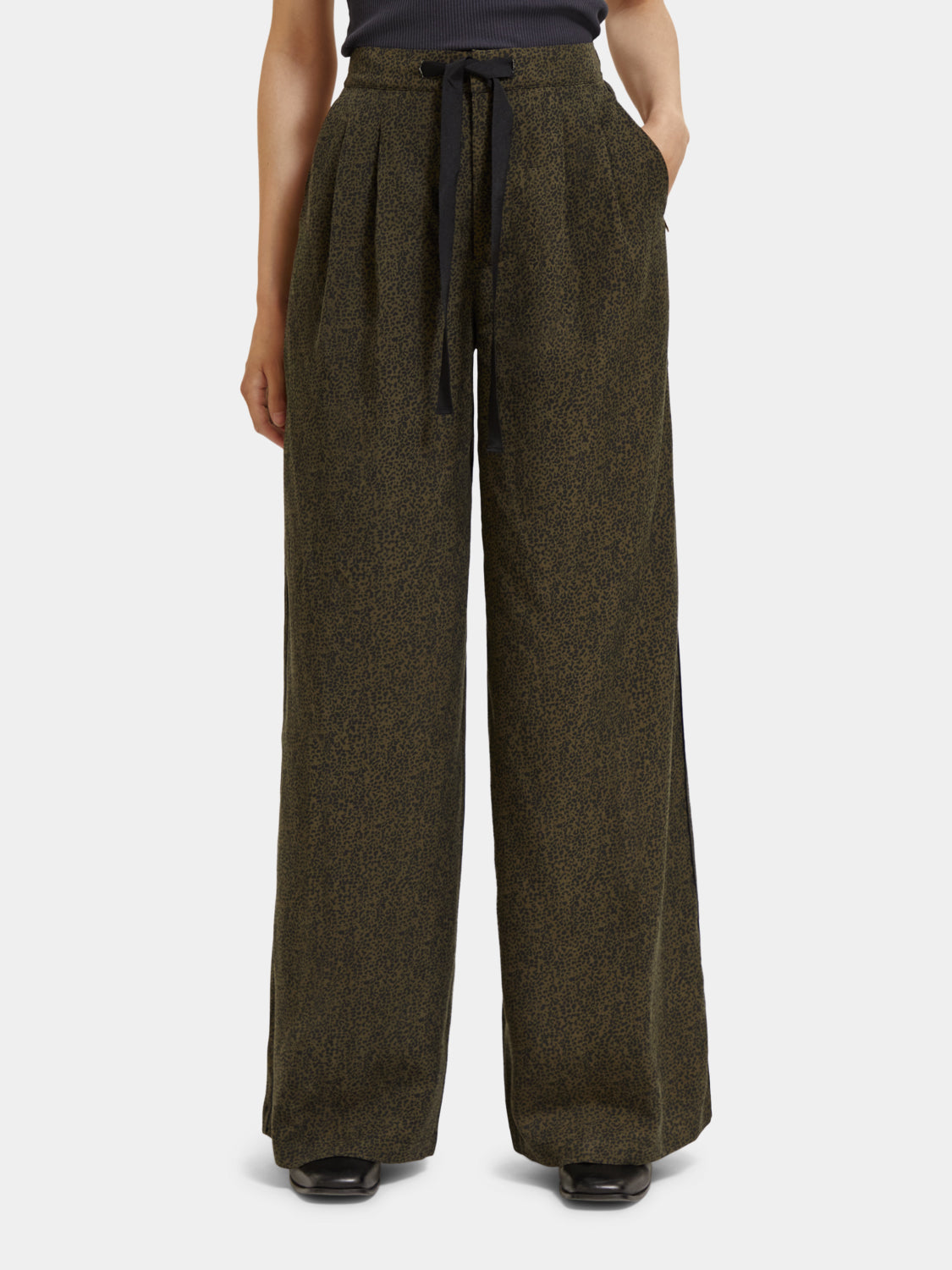 Eleni high-rise wide-leg printed pants - Scotch & Soda AU