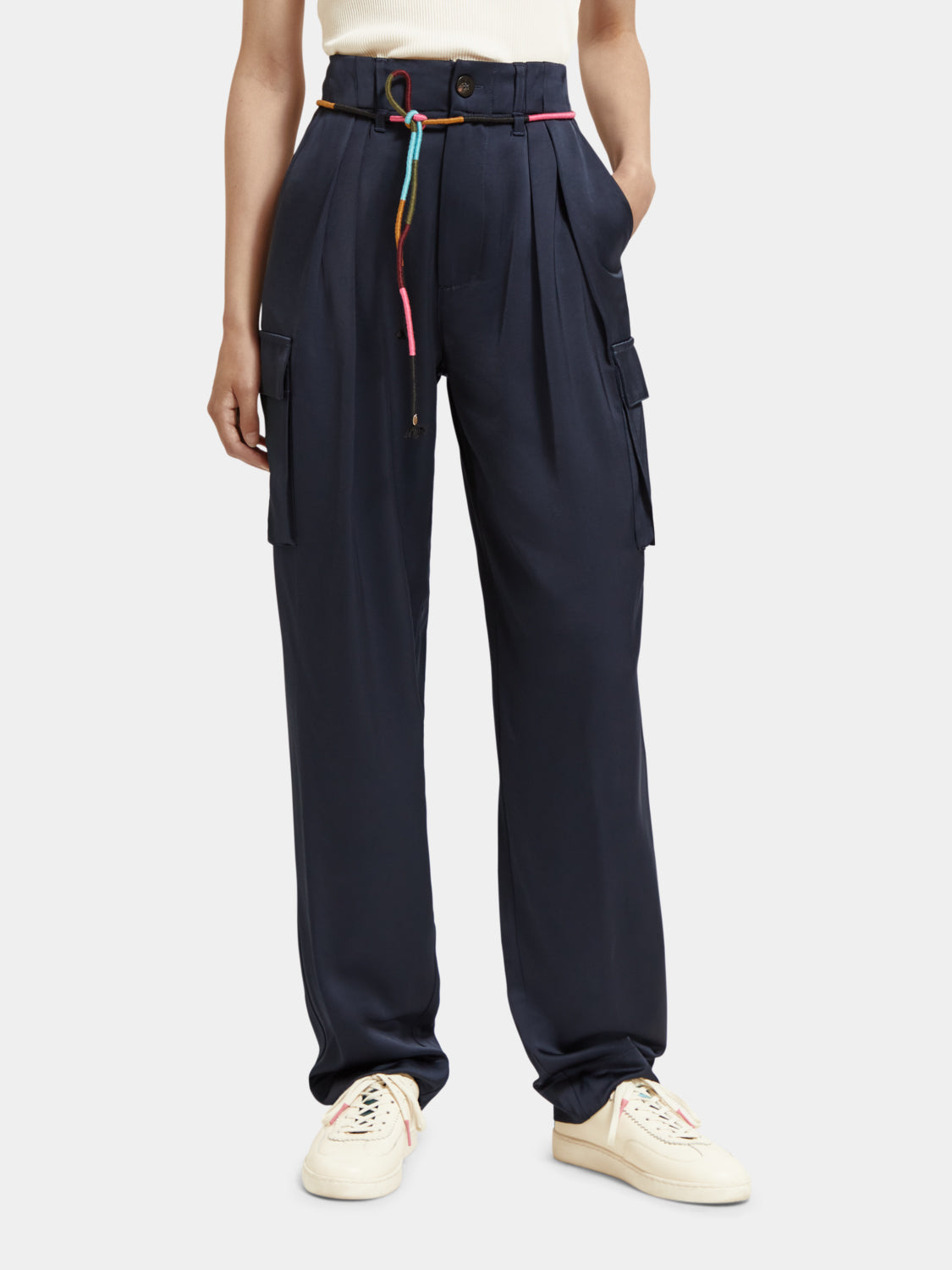 Faye high-rise tapered-leg utility pants - Scotch & Soda AU