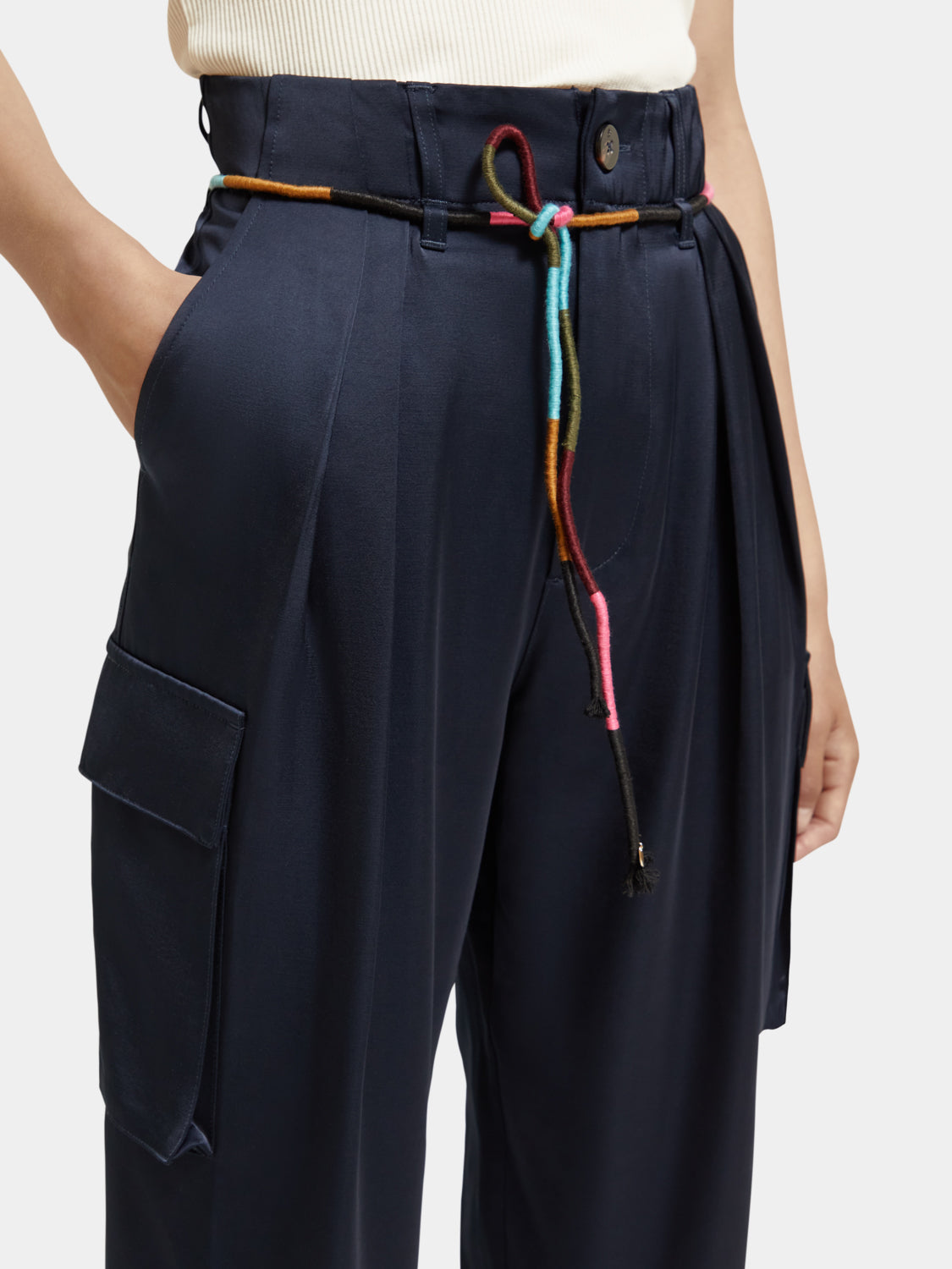 Faye high-rise tapered-leg utility pants - Scotch & Soda AU