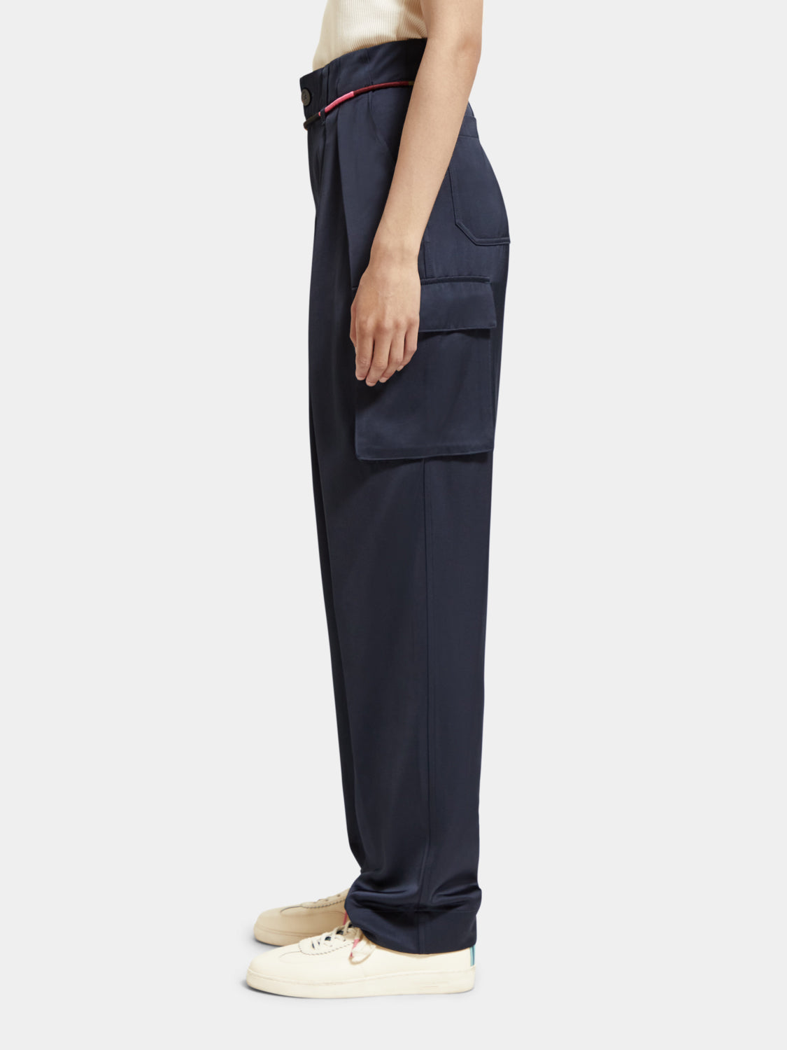 Faye high-rise tapered-leg utility pants - Scotch & Soda AU