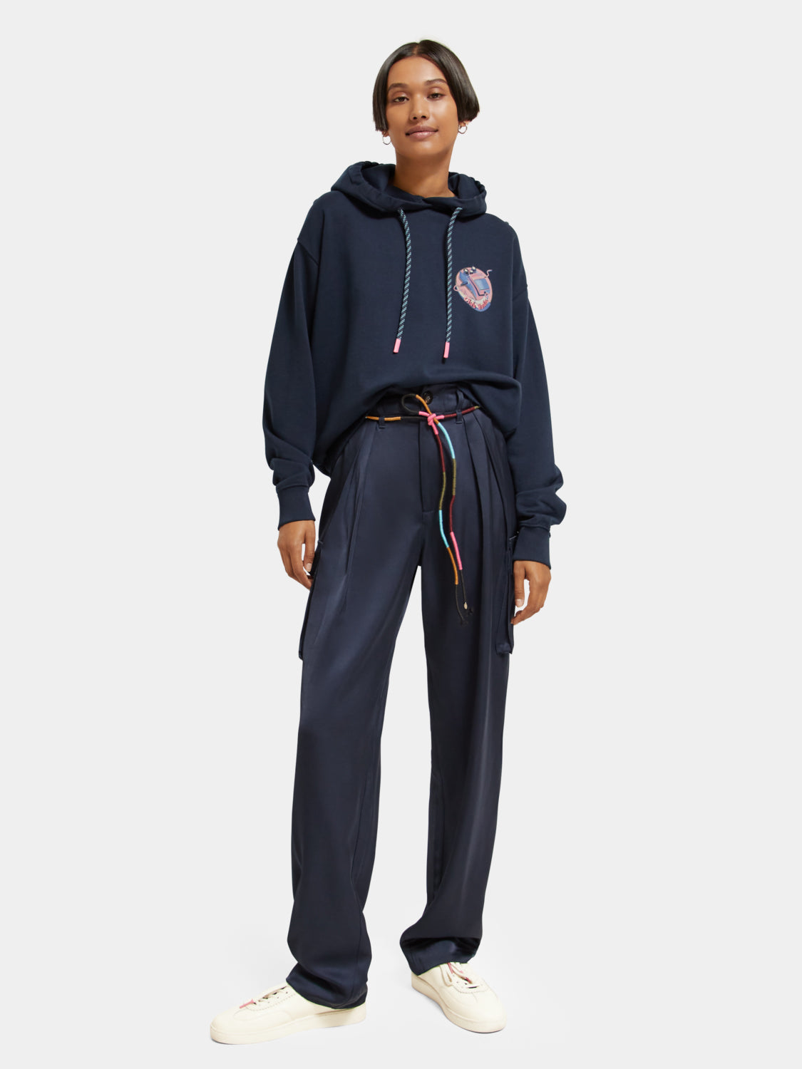 Faye high-rise tapered-leg utility pants - Scotch & Soda AU