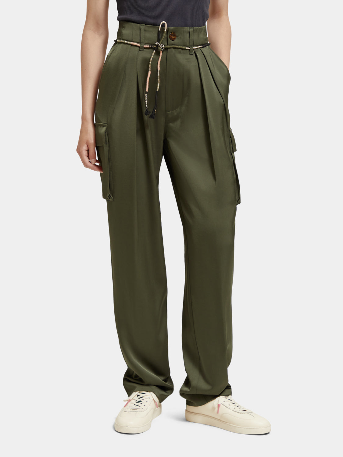 Faye high-rise tapered-leg utility pants - Scotch & Soda AU