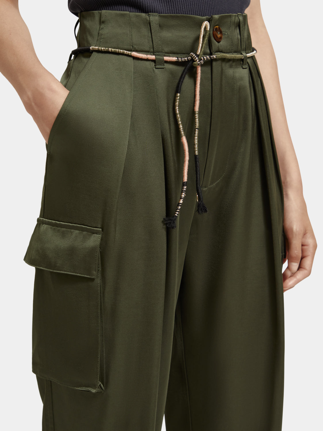 Faye high-rise tapered-leg utility pants - Scotch & Soda AU