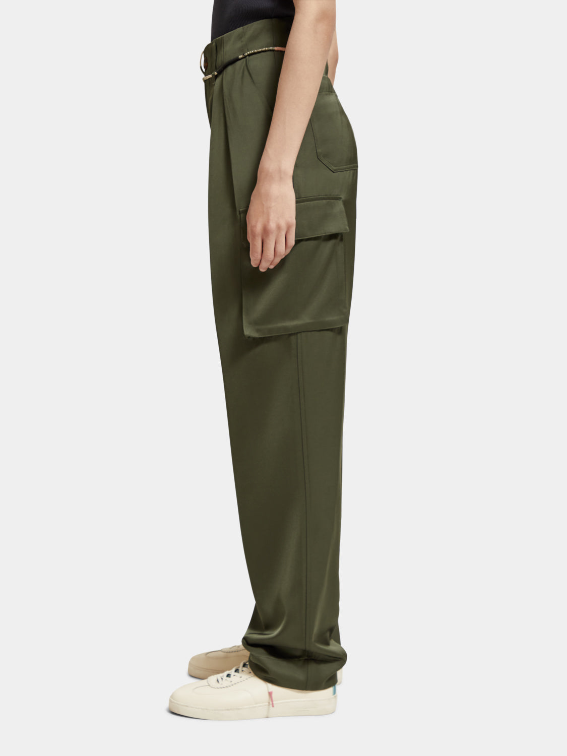 Faye high-rise tapered-leg utility pants - Scotch & Soda AU