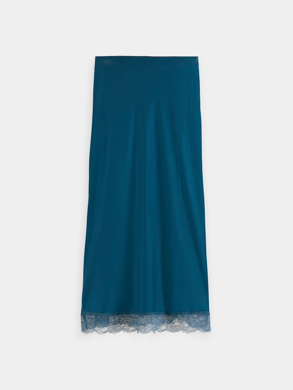 Satin midi skirt with lace - Scotch & Soda AU