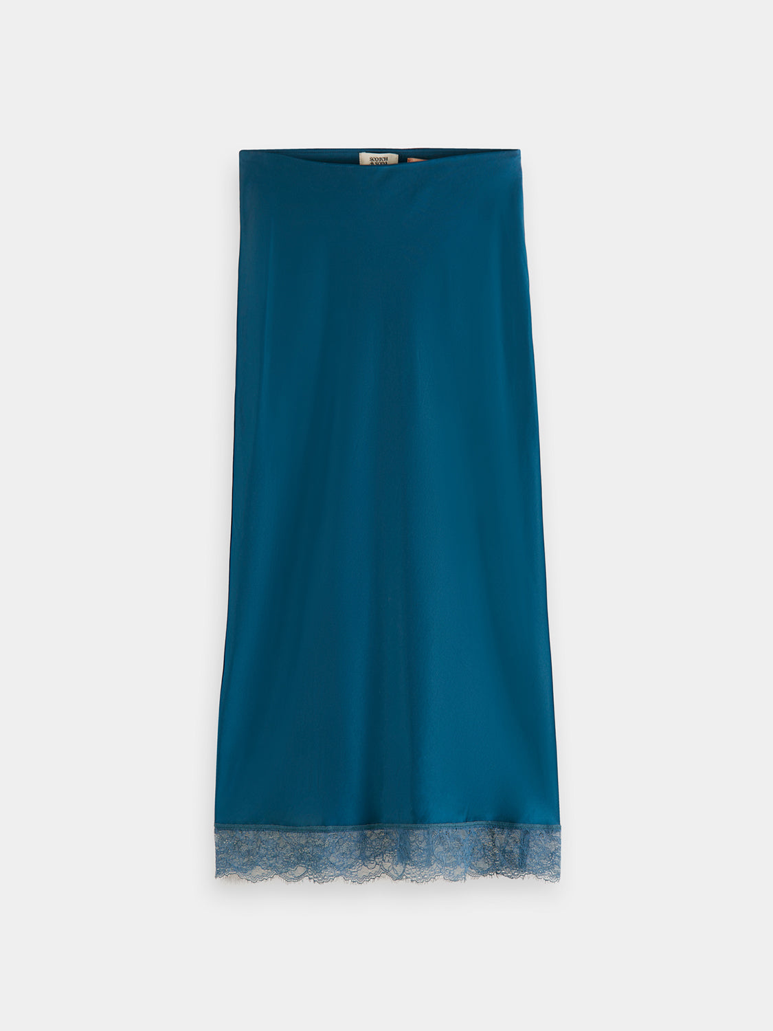 Satin midi skirt with lace - Scotch & Soda AU