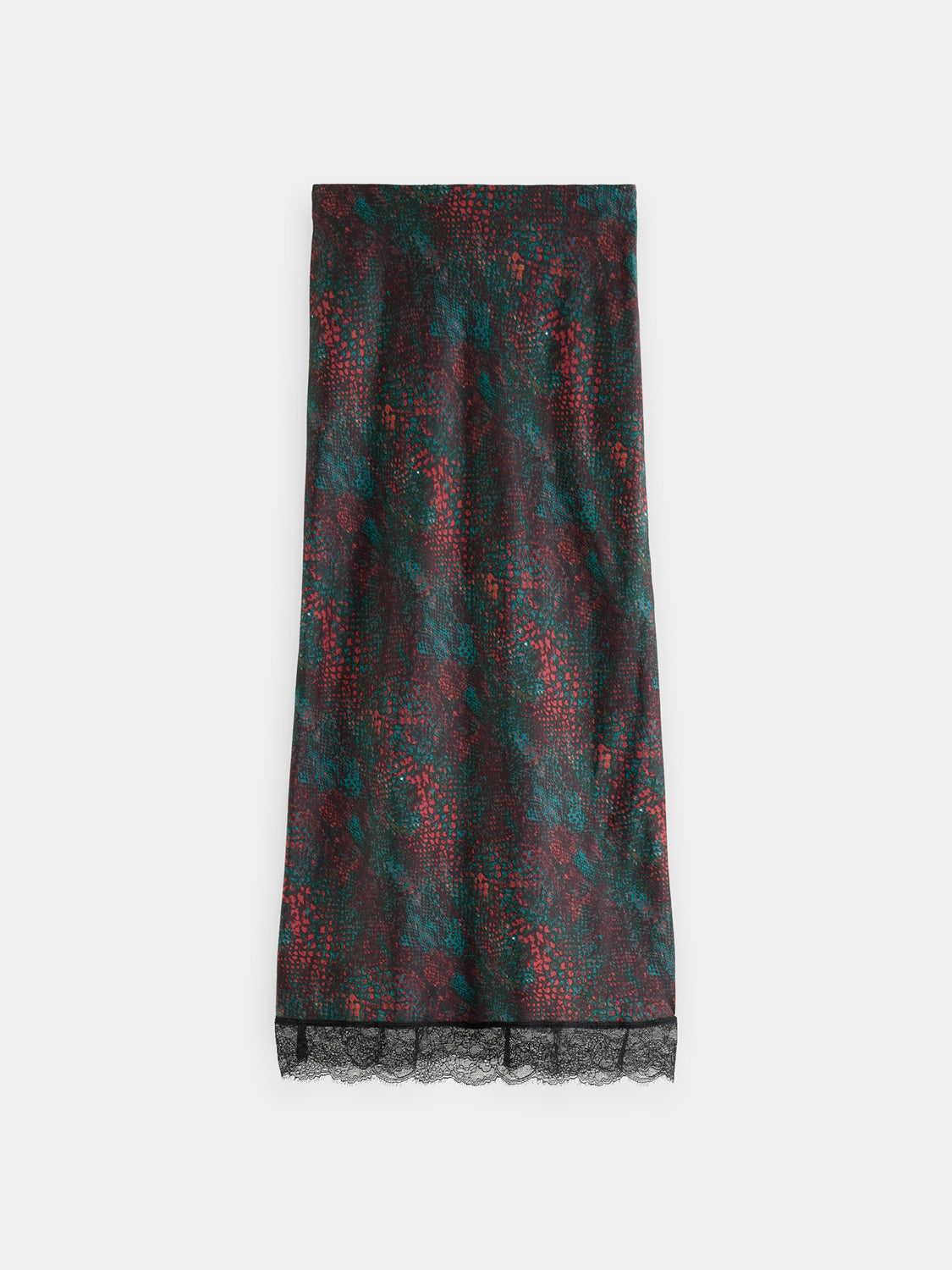 Satin midi skirt with lace - Scotch & Soda AU