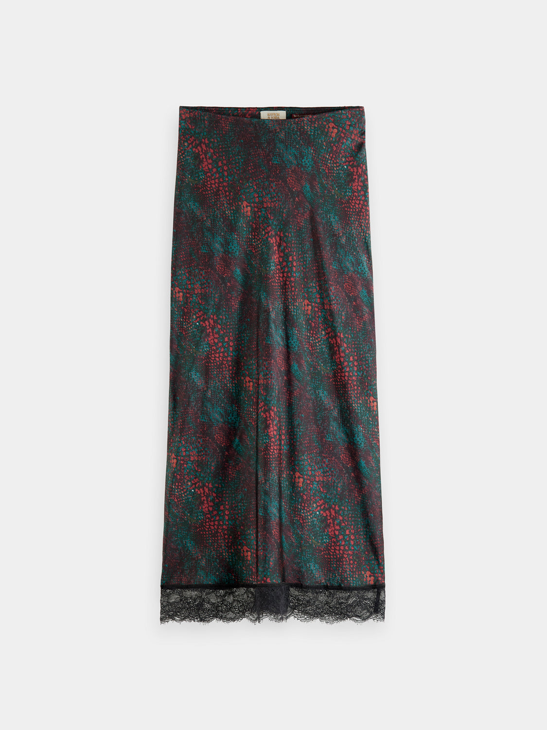 Satin midi skirt with lace - Scotch & Soda AU