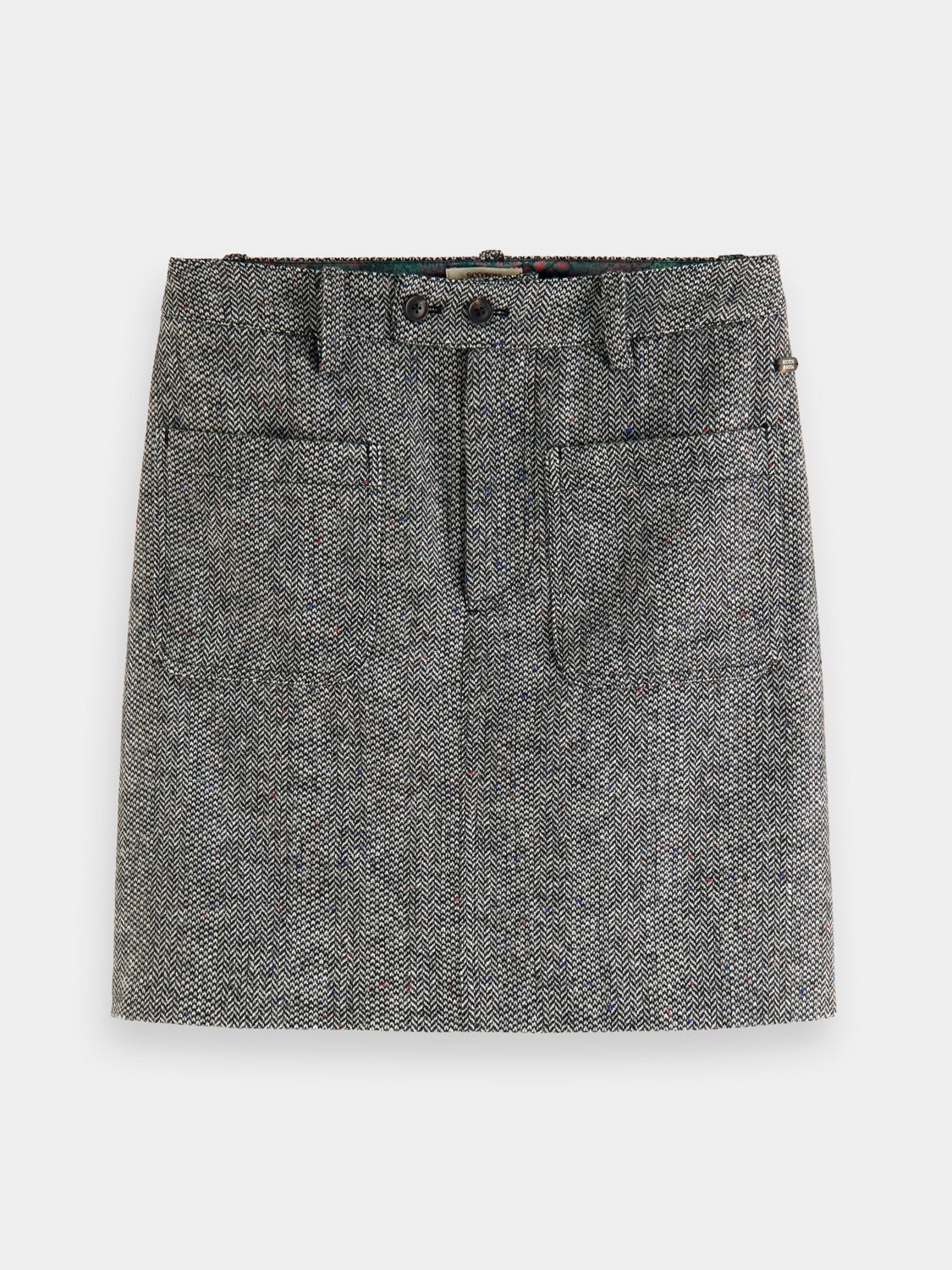 Herringbone high-rise mini skirt - Scotch & Soda AU