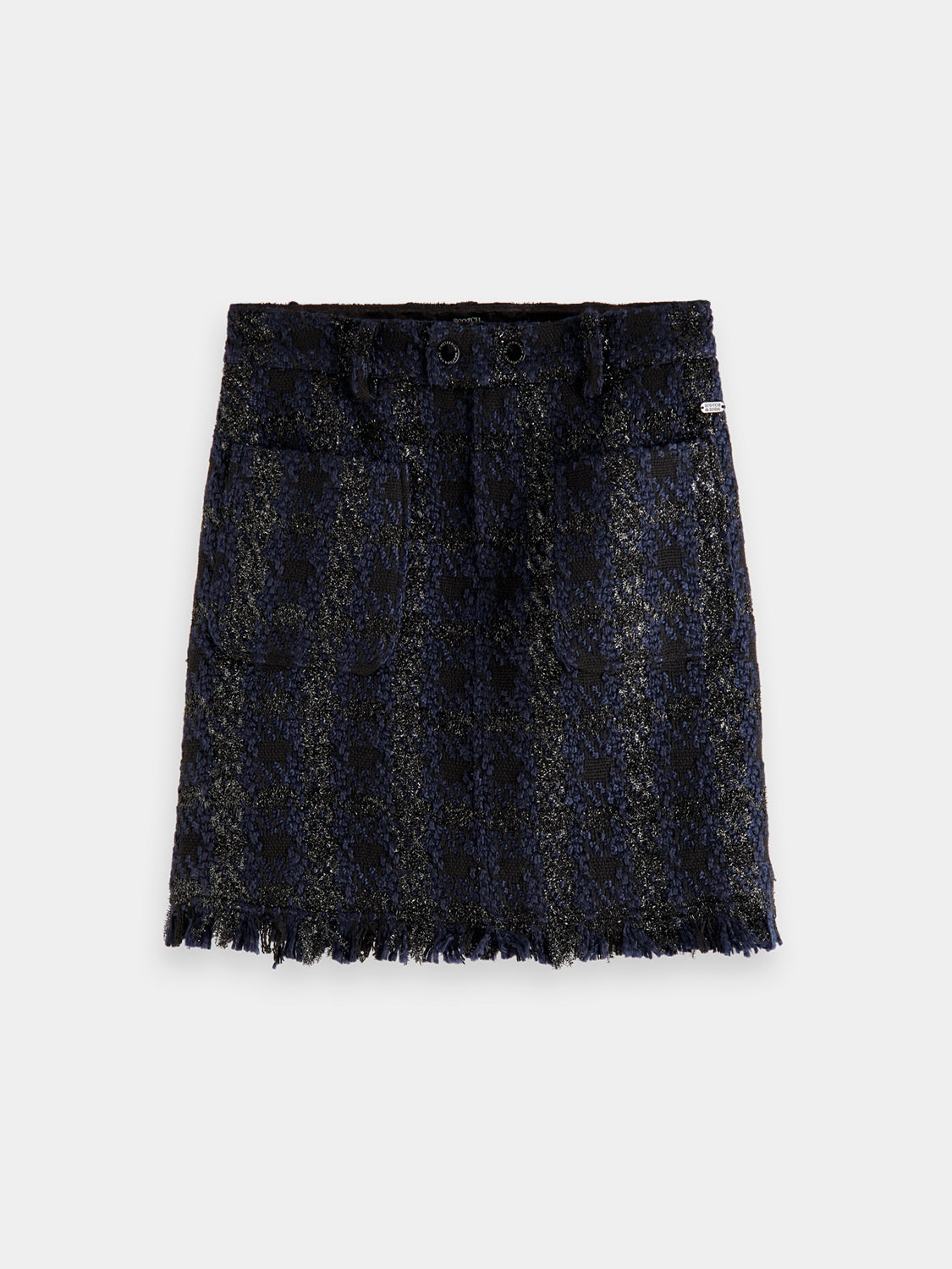 Boucle tweed check mini skirt - Scotch & Soda AU